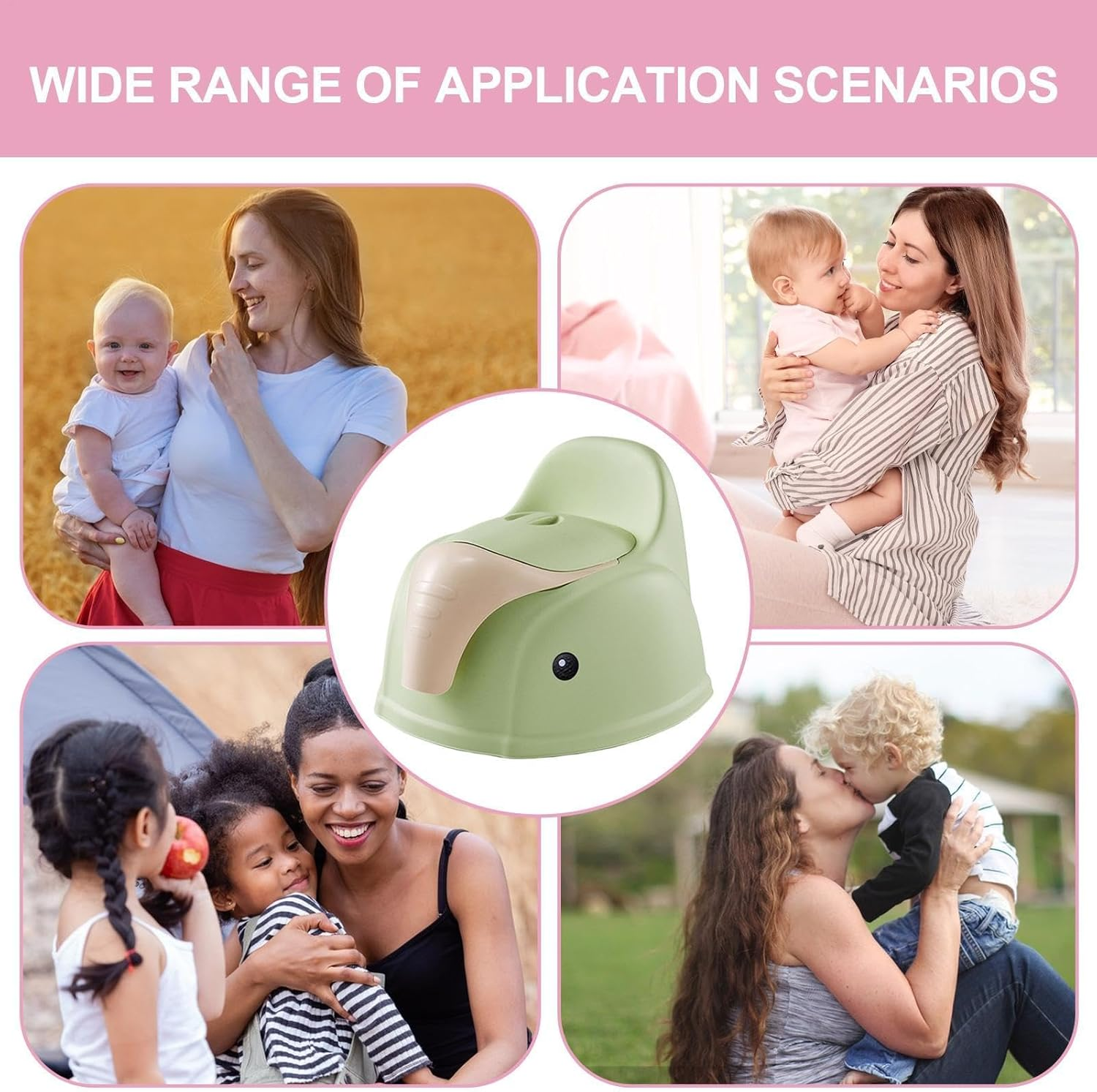 Potty Training Toddler Toilet Seat, Baby Potty with Splash Guard, Travel Potty Training Toilet for Children, Infant Potties Training Chair for Indoor Home and Outdoor image number 5