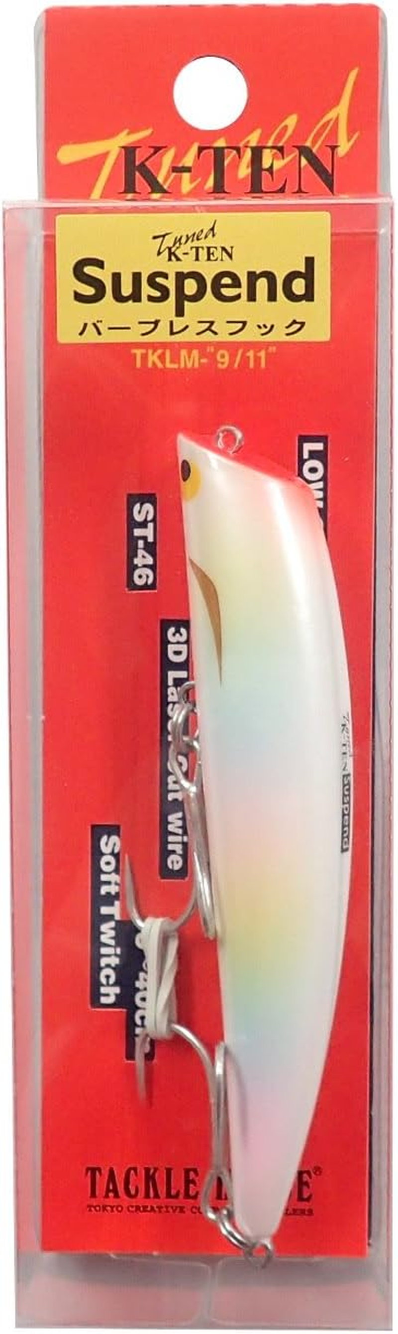 Tacklehouse Minnow Tuned K-Ten TKLM Ripless Minnow SP 3.5 Inches (90 Mm) 0.45 Oz (12.5 G) Suspended TKLM90SP Lure - Pearl Rainbow 108