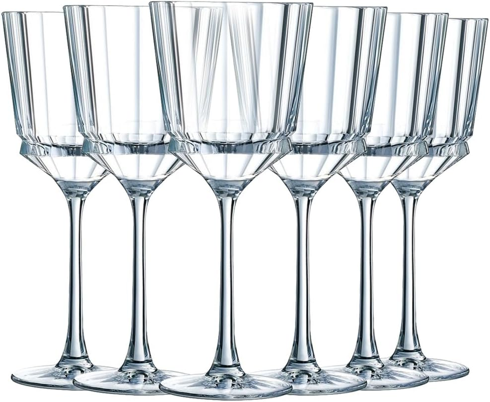 Cristal D'Arques - Macassar Collection - Wine Glass 25Cl, Glossy and Very Durable, Pack of 6 - Reinforced Packaging, Suitable for Online Sale image number 1