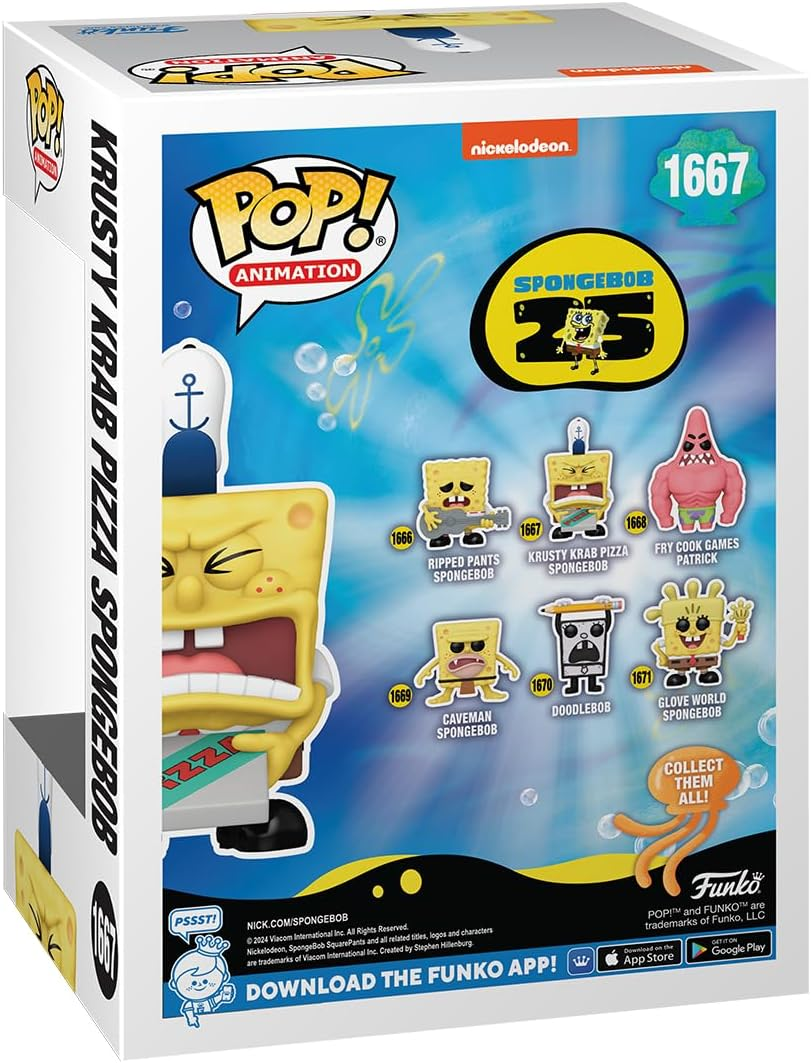 FUNKO POP! Television: Spongebob Squarepants - Spongebob W/ Pizza (25Th Anniversary) image number 1