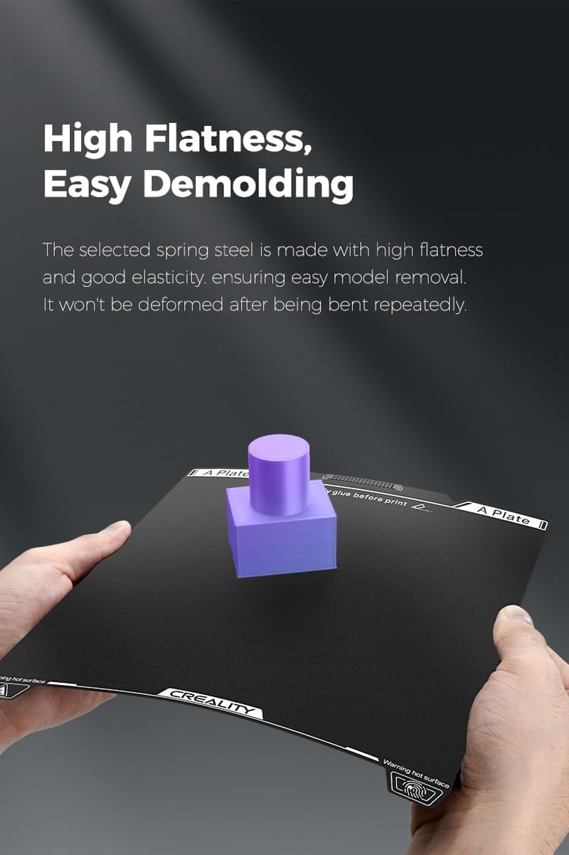 Creality Upgraded K1C Epoxy Resin Build Plate 235 * 235Mm, without Soft Magnetic Sticker, Wipe Nozzle Design, Excellent Adhesion, High Strength and Wear Resistance, 3D Printer Platform for K1C/ K1 SE image number 5