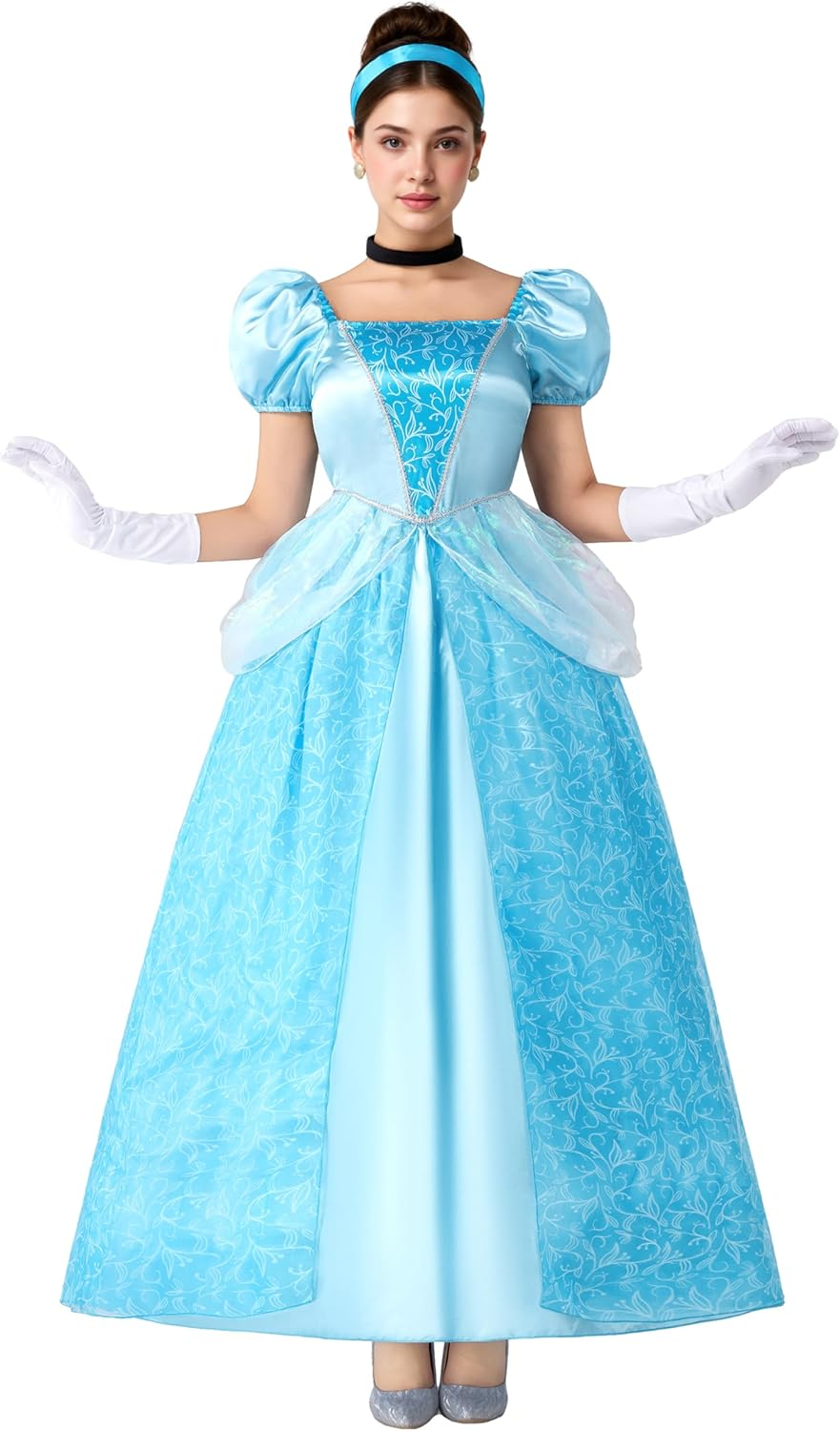Spooktacular Creations Adult Princess Costume, Halloween Costume Woman Role Play, Blue Princess Dress