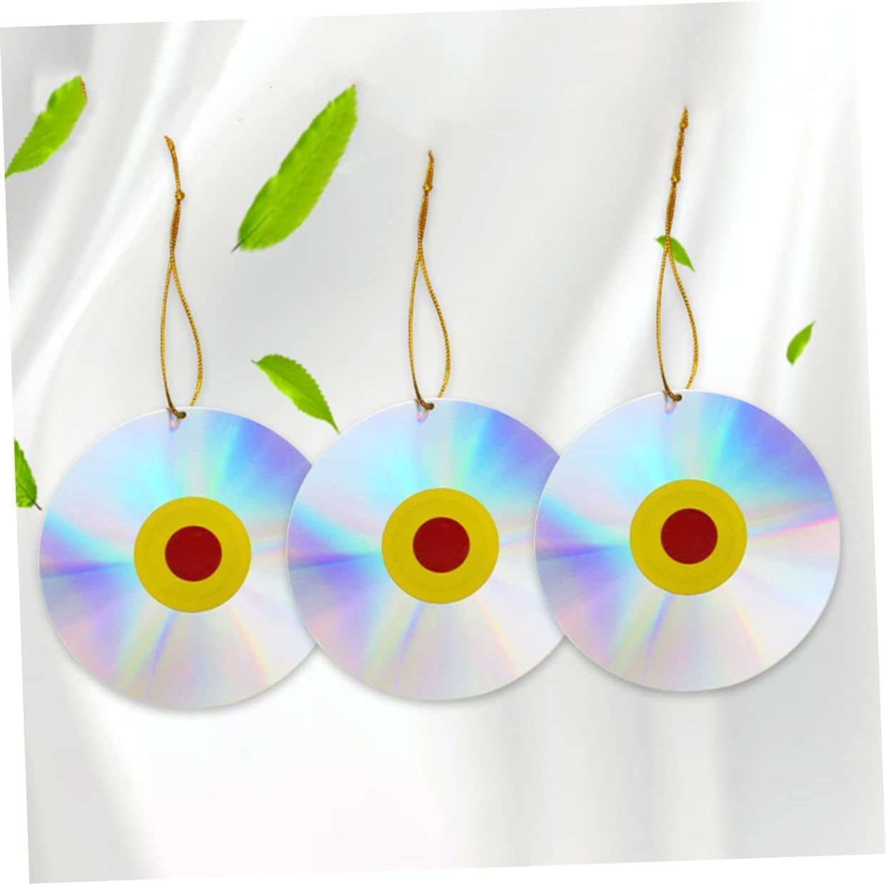 Ksngtixe 4Pcs Reflective Bird Scare Discs, Wind-Activated Deterrent for Pigeons/Ducks/Crows, Double-Sided Outdoor Garden Decor, Rotating Bird Repellent for Yard & Farm image number 5