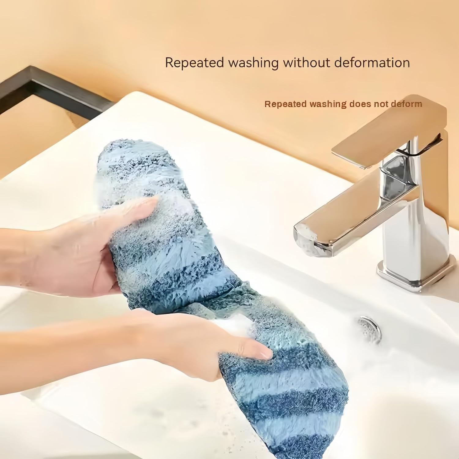 Azragon 2-Pack Soft Toilet Seat Covers with Lid Lifter - Pink & Blue Plush Cushion Pads, Washable & Reusable, Universal Fit for All Standard Toilets, Anti-Slip & Warm Design image number 5