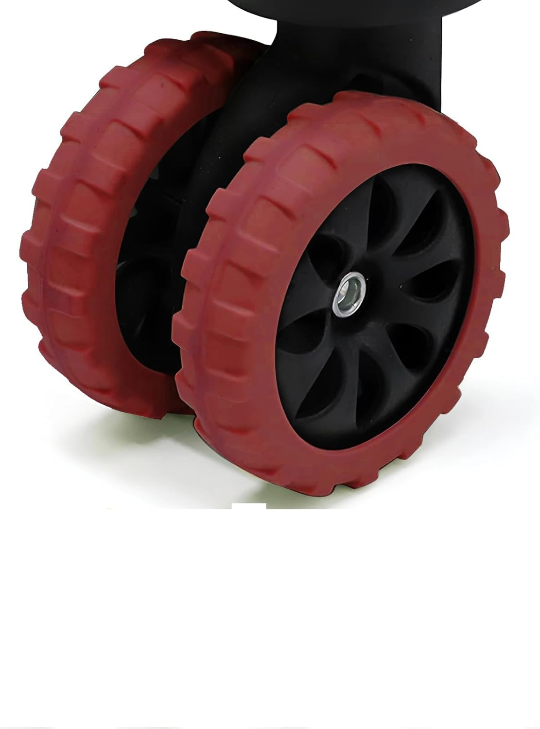 8Pcs Luggage Wheels Cover Protectors - Trolley Case Silicone Caster Sleeve Suitcases Wheel Protectors Luggage Compartment Wheel Protection Cover for Wear-Resistant, Anti-Noise (Red) - Black image number 3