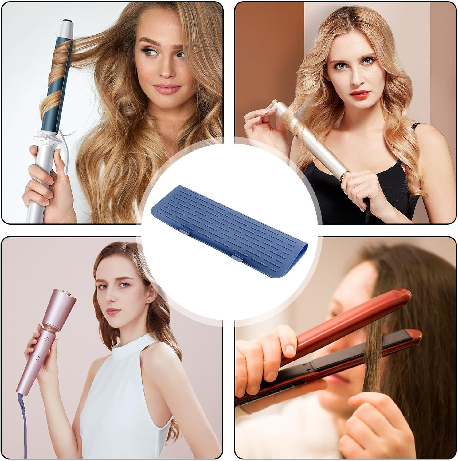 Curling Iron Pouch - Curling Iron Sleeve, Heat Resistant Pouch | Silicone Hairs Tools Bag, Heat Resistant, anti Slip, Fits Hairs Styling Tools, Flat Irons, Irons Sleeve image number 4