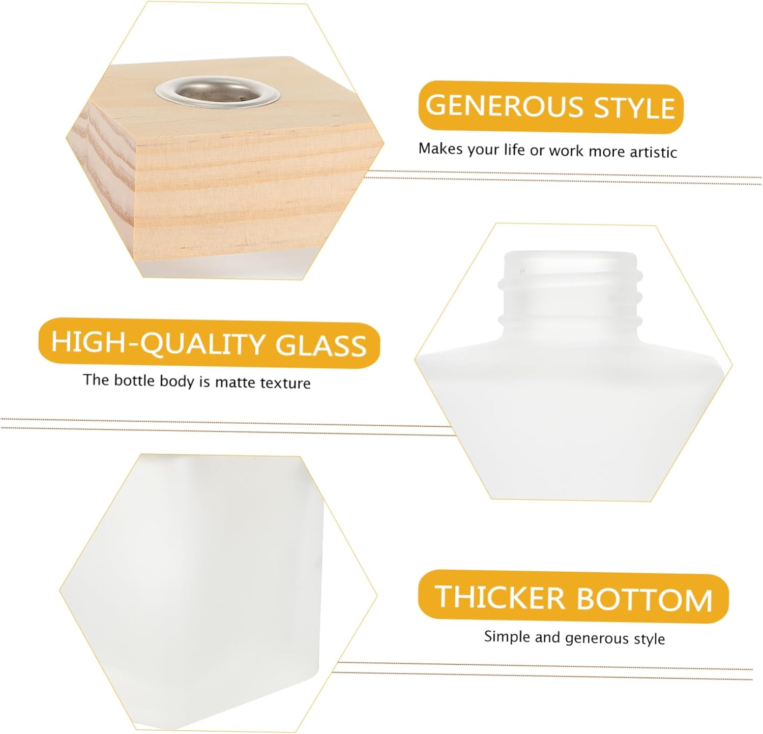 Amosfun Empty Aromatherapy Bottle Perfume Bottle 100Ml Square Glass Refillable Fragrance Diffuser Essential Oil Container for Home Decoration and Relaxation 2Pcs Set image number 5