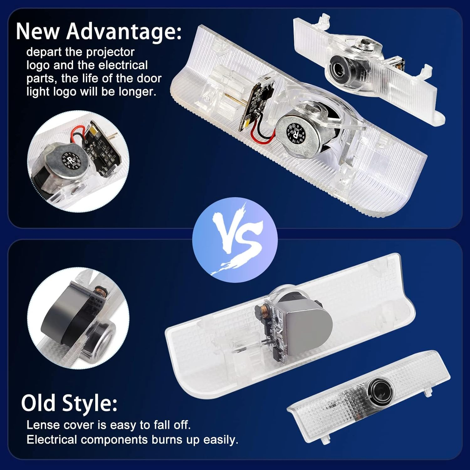 No Fade Verkoy Door Light Logo Compatible with Nissan - Welcome Lights Accessories for Terra/Altima/Maxima/Armada/Titan/Quest/Pathfinder Series-4Pcs image number 4