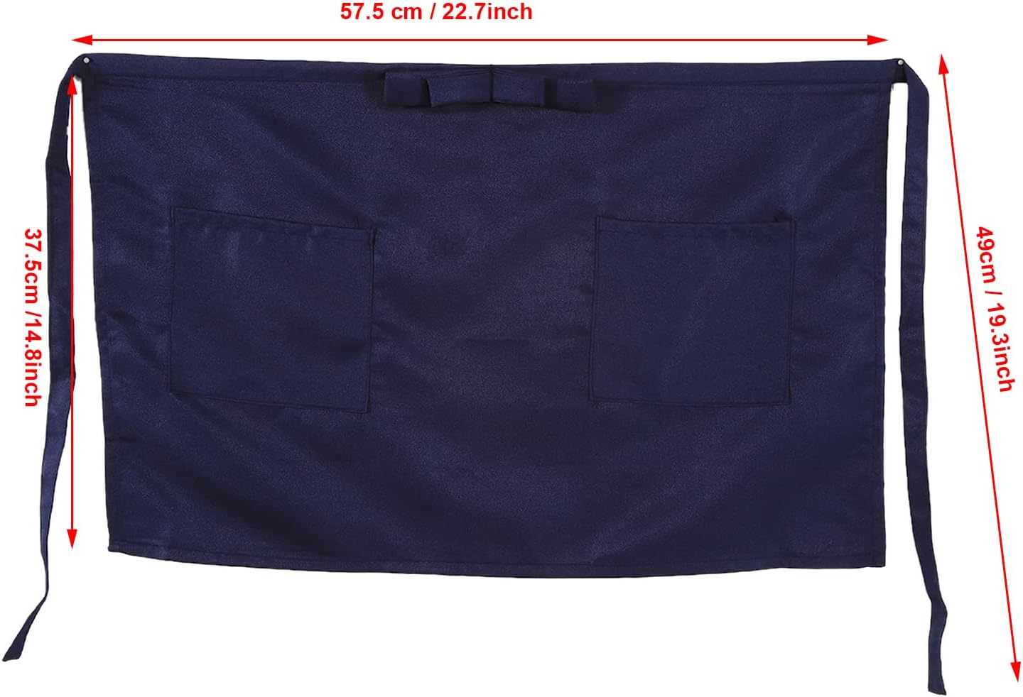 Joyzan Kitchen Aprons, with Pocket Waist Apron Bowknot Design Reinforced Seams Unisex Half Aprons for Kitchen Crafting image number 2