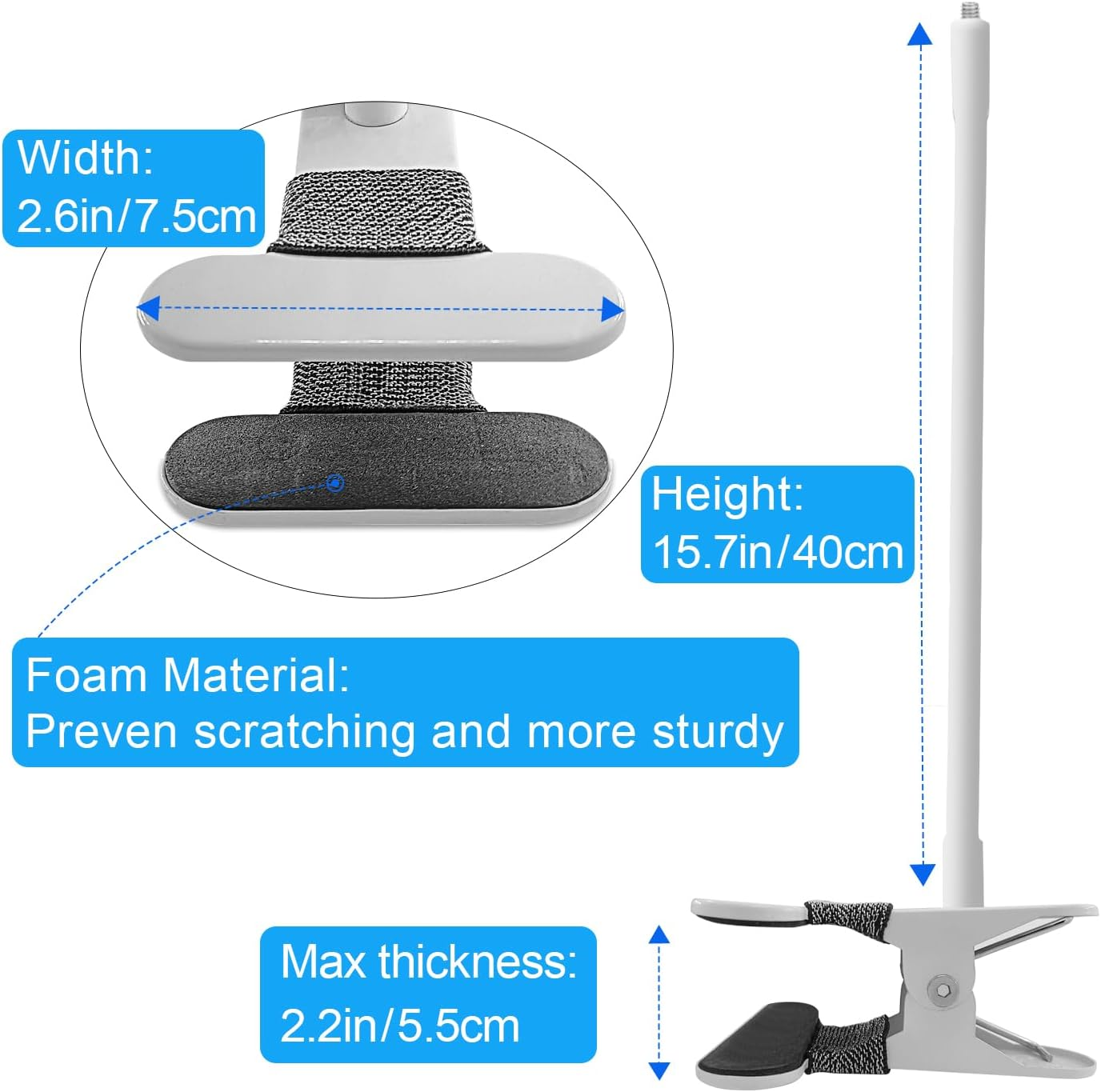 AOZTSUN Flexible Baby Monitor Mount, 15.7 Inches, Compatible with Nanit Pro Smart Baby Monitor, Long Gooseneck Arm, Camera Holder Stand, 1/4 Screw Mount image number 2