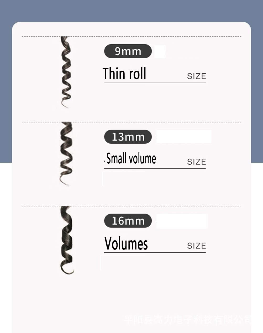 Hair Wand, Hair Crimpers/Hair Curling Iron Wand/Curling Tongs/Chopstick Curlers/Wave Formers, with Adjustable LCD Temperature, for Waving Hair 9/13/16MM13MM image number 2