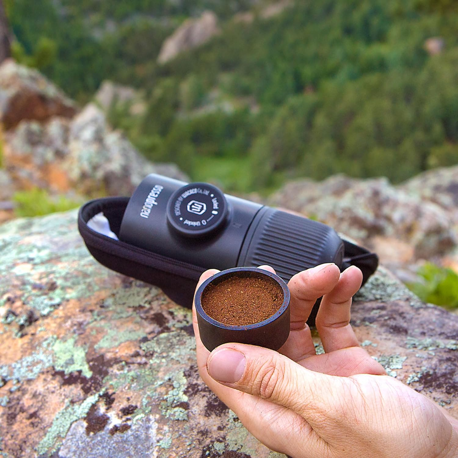 Wacaco Nanopresso Portable Espresso Maker Bundled with Nanopresso Protective Case, Upgrade Version of Minipresso, 18 Bar Pressure, Extra Small Travel Coffee Maker, Manually Operated image number 1