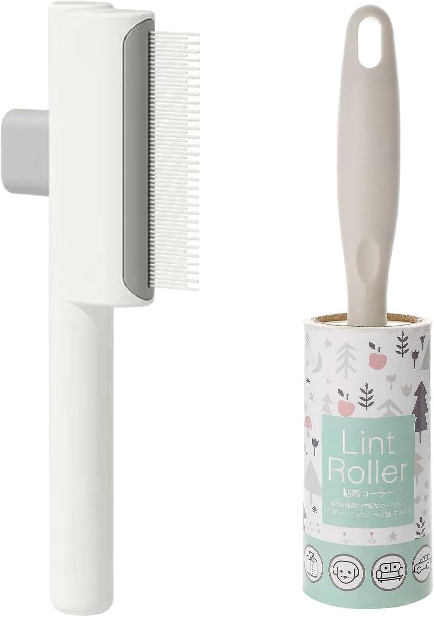 Iirlvior Pack of 2 Cat Brush, Pet Dog Brush, Brush for Cats and Dogs, Universal Dog Brush for Long Hair and Short Hair, Lint Roller, Detangling Brush for Removing Loose Hair image number 5
