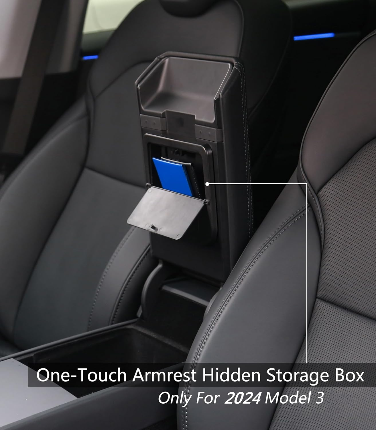 Customized for Model 3 Y Center Console Organizer Tray(3 Pcs), for Model 3 Highland Accessories 2024 2025/For Model Y Juniper Accessories 2025 image number 3