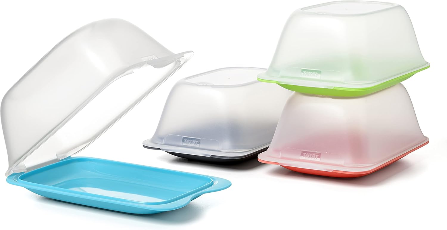 TATAY Cold Meat Containers for Fridge | Set of 3 Maxi | Fridge Storage | Removable Lid, Stackable | Microwave, Freezer and Dishwasher Safe | Bpa-Free, 17 X 6,2 X 25,2 Cm, Colour Lime image number 3