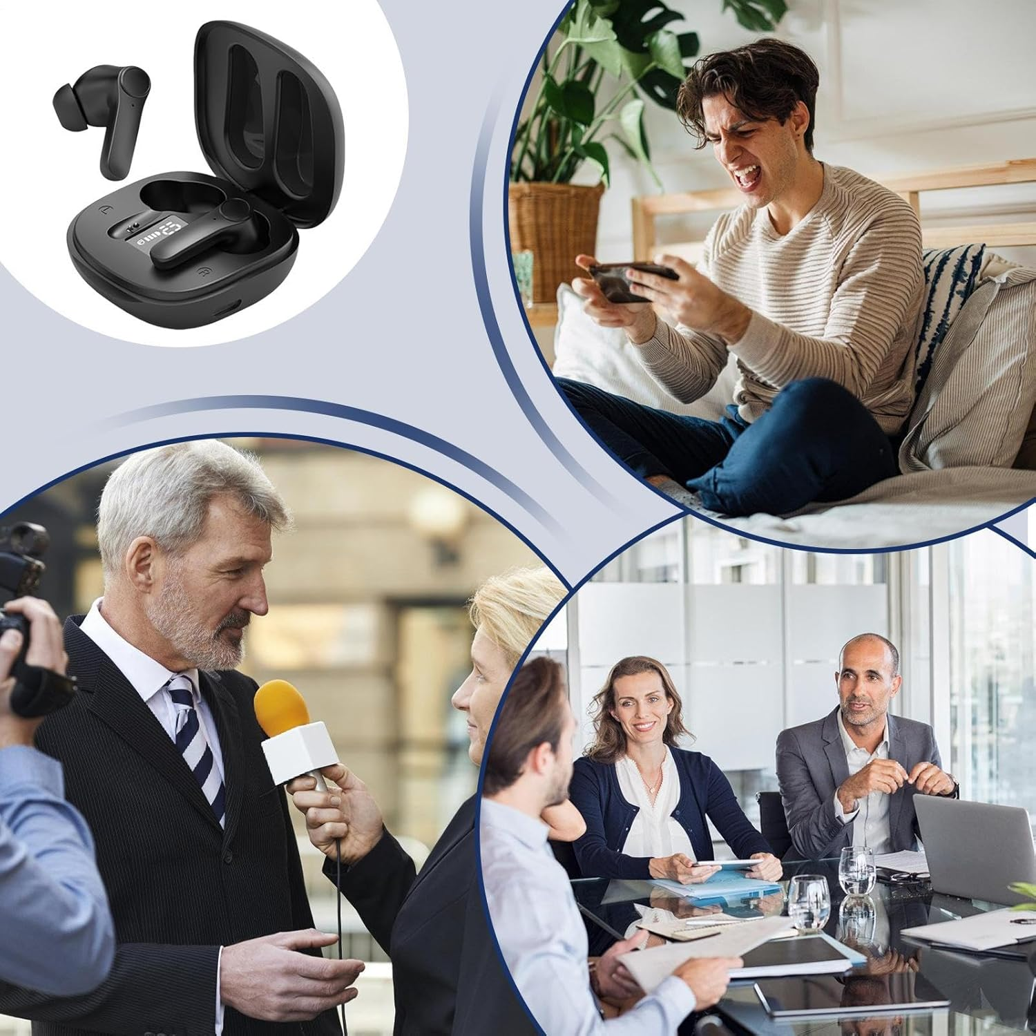 Instant Translator Earbuds, Portable Translation Earphones with 144 Languages 70 Dialects, Real Time Interpreting Earbuds for Travel Education Business Meeting Learning Conference Tourism image number 6