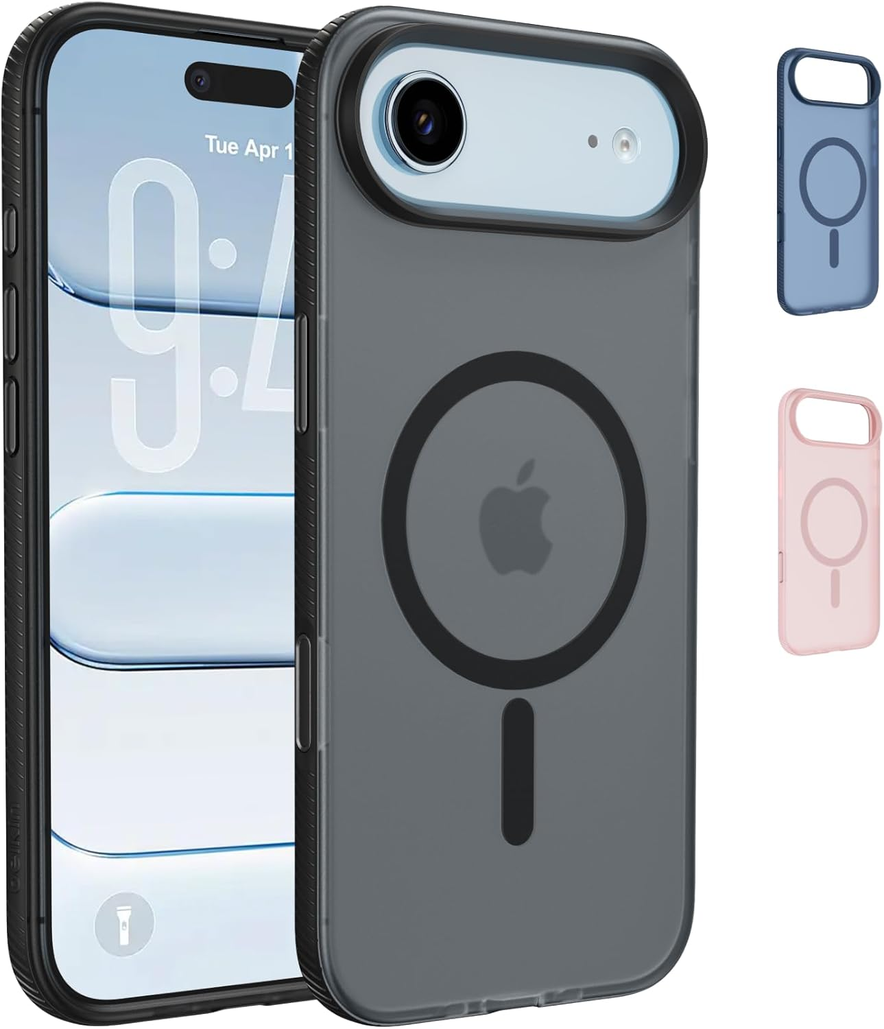 Belkin Sheerforce Grip Magsafe Compatible Iphone 17 Pro Max Case with Slim Design & Anti-Slip Side Lines - Magnetic, Transparent, & Shockproof Protective Iphone Case - Sage image number 6