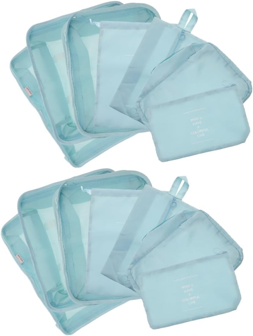 LIFKOME 14Pcs Travel Storage Bag Set Compression Packing Cubes Luggage Packing Organizers Space-Saving Cubes for Travel Shoe Packaging Bag image number 6