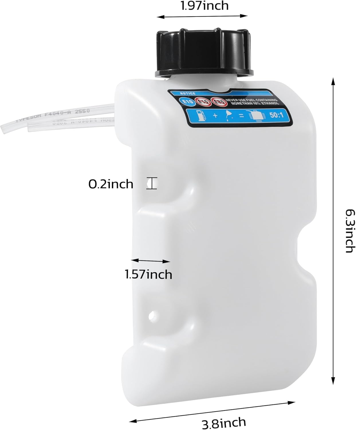 308682055 Fuel Tank Gas Tank with Fuel Lines and Filter for Toro for Homelite for Ryobi String Trimmer RY251PH, RY252CS, RY253SS, RY254BC, RY252C image number 4