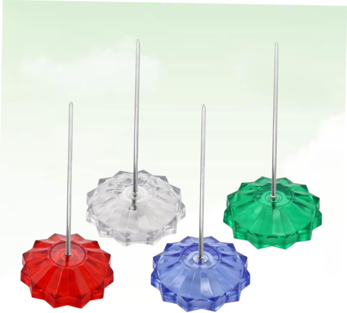 LALAFINA 4Pcs Receipt Holder Note Holder Spike Stick Bill Fork for Kitchen Desk Office Use for Receipt Storage and Paper Organization image number 2