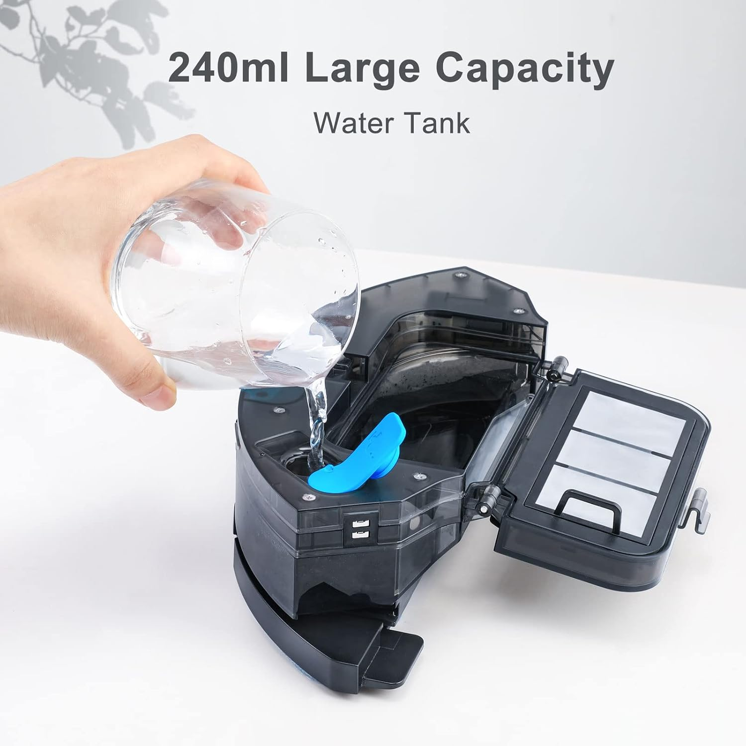 Lubluelu SL60D Robot Vacuum Water Tank, 2 in 1 Intelligent Electric Control Water Tank with Mop, 200ML Dust Box, 250ML Water Tank image number 4