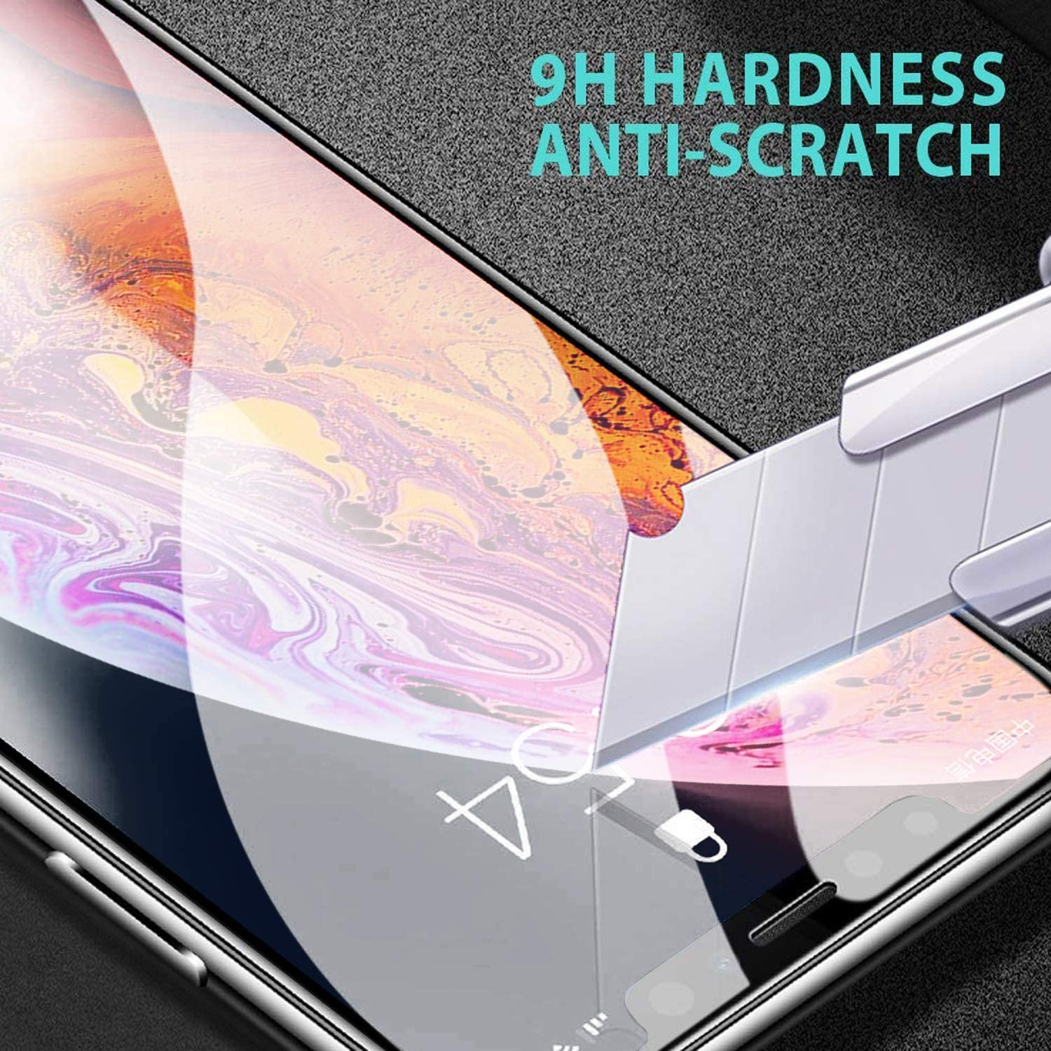 [2 Pack] ZUSLAB Tempered Glass Screen Protector Compatible with Apple Iphone 11 Pro Max/Iphone Xs Max 6.5" Case Friendly 9H Hardness image number 6