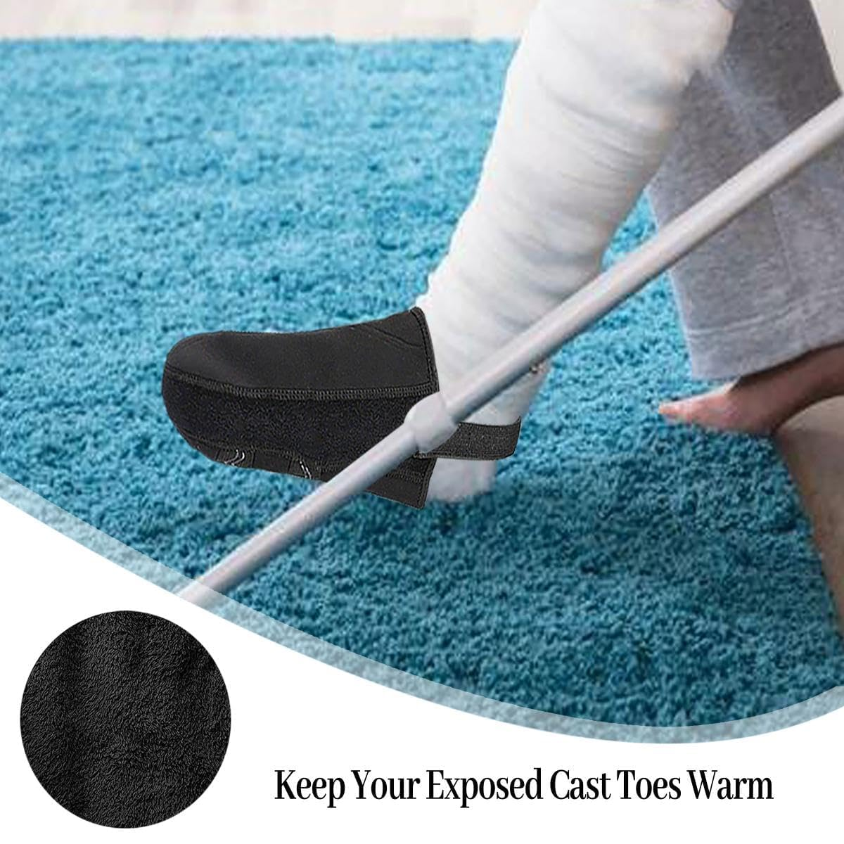 Cast Toe Protector Sock Cover, 1Pc Cast Sock Toe Cover Cast Protector,Casts Socks Toe Covers Soft Protector,Cast Toe Cover Foot Cast Toe Cast Socks,Non-Slip Cast Toe Cover Keep Toe Clean & Warm