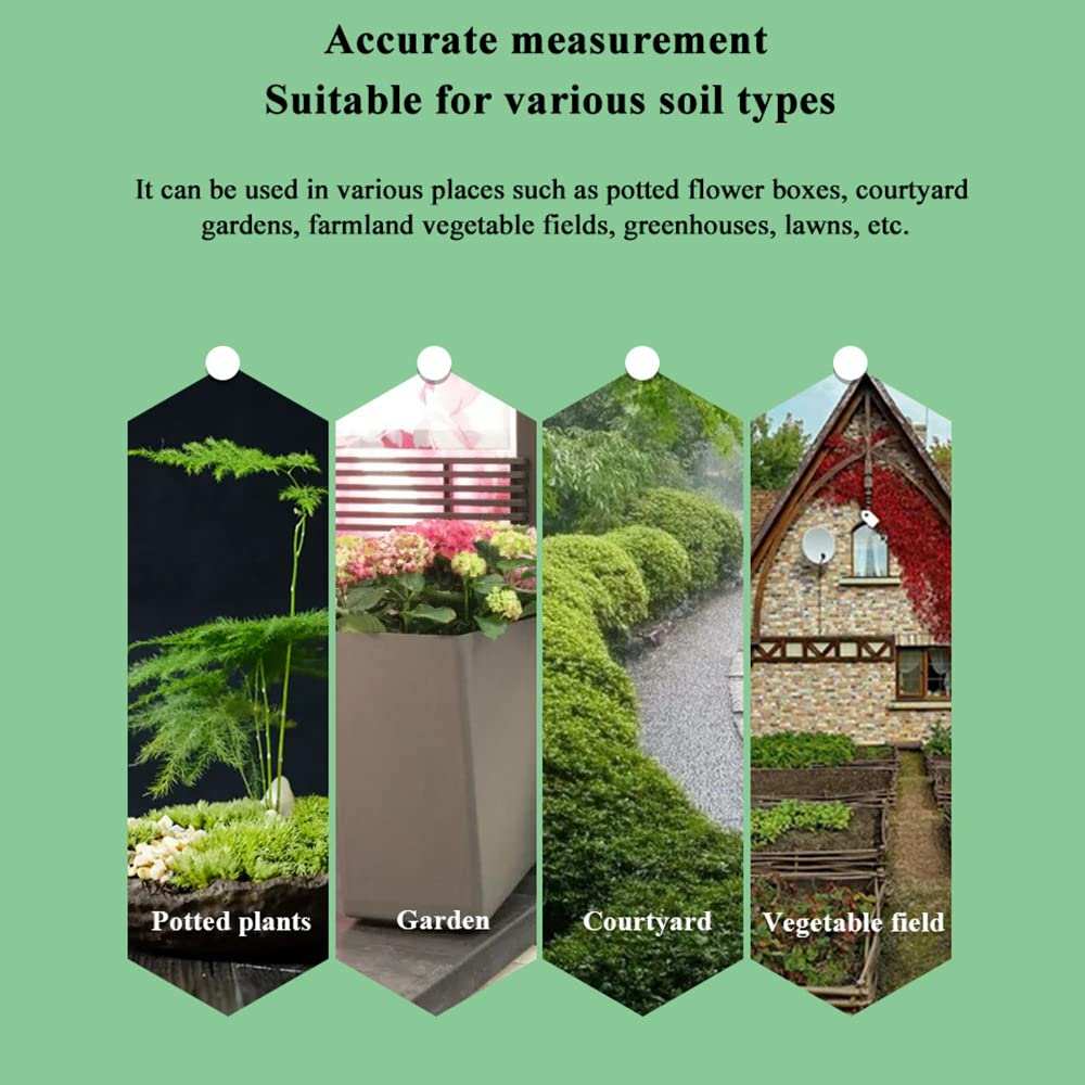 Wireless Soil Temperature Humidity Tester Plant Monitor IP67 Waterproof Detector for Garden Planting