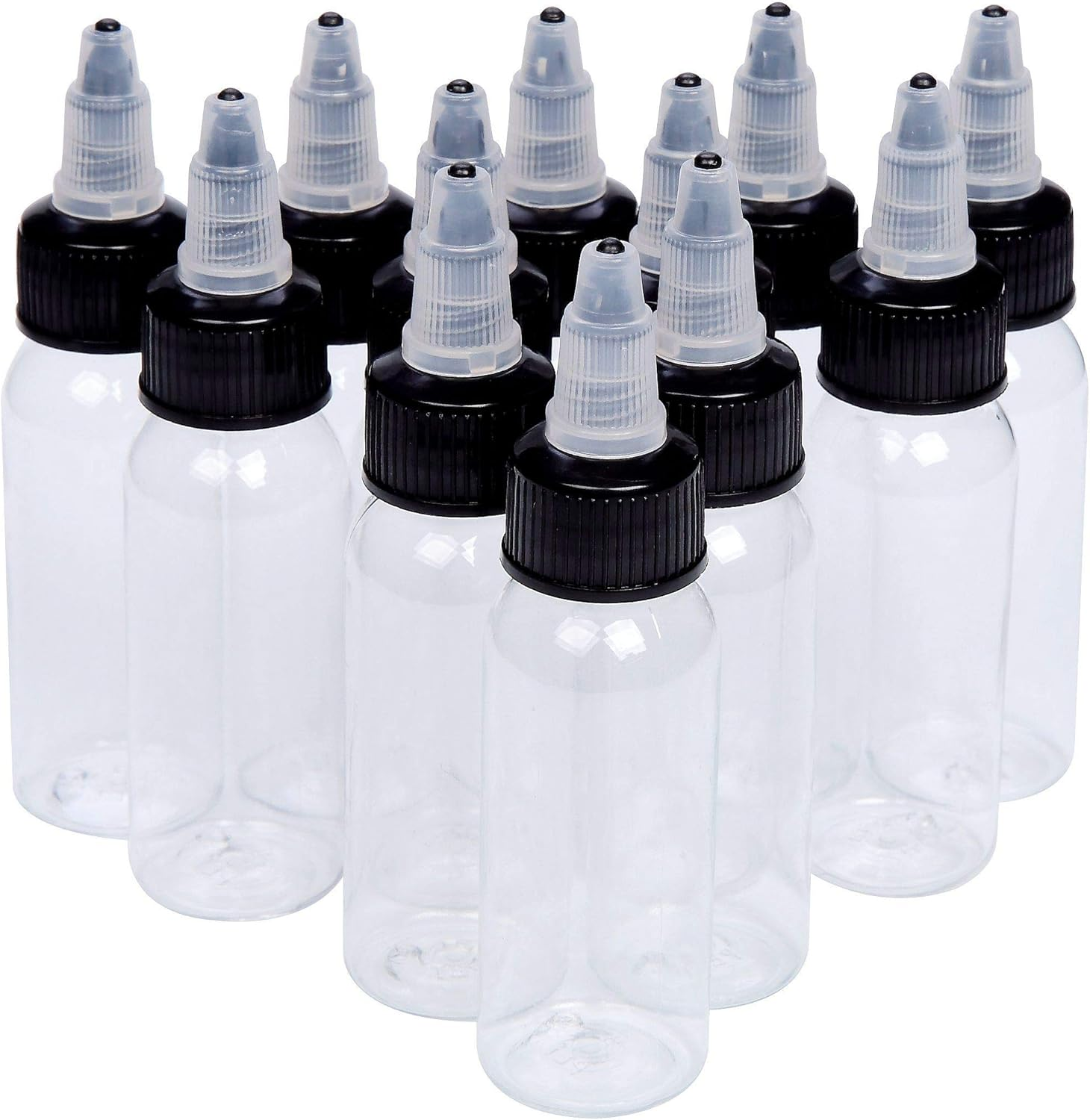 30Ml Empty Tattoo Ink Bottles,New Star 12Pcs/30Pcs 1Oz Tattoo Twist Cap Plastic Clear Transparent Tattoo Pigment Container Tattoo Accessories Twist Top Bottle 1Oz,30Ml Tattoo Squeeze Bottles 12Pcs image number 1