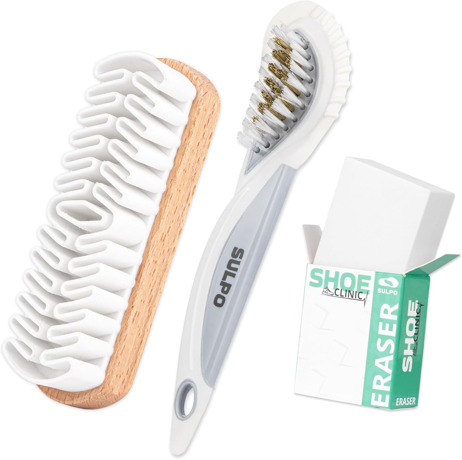 SULPO Suede Care Brush - Shoe Brush with Brass Bristles for Nubuck, Velour and Suede Leather image number 3