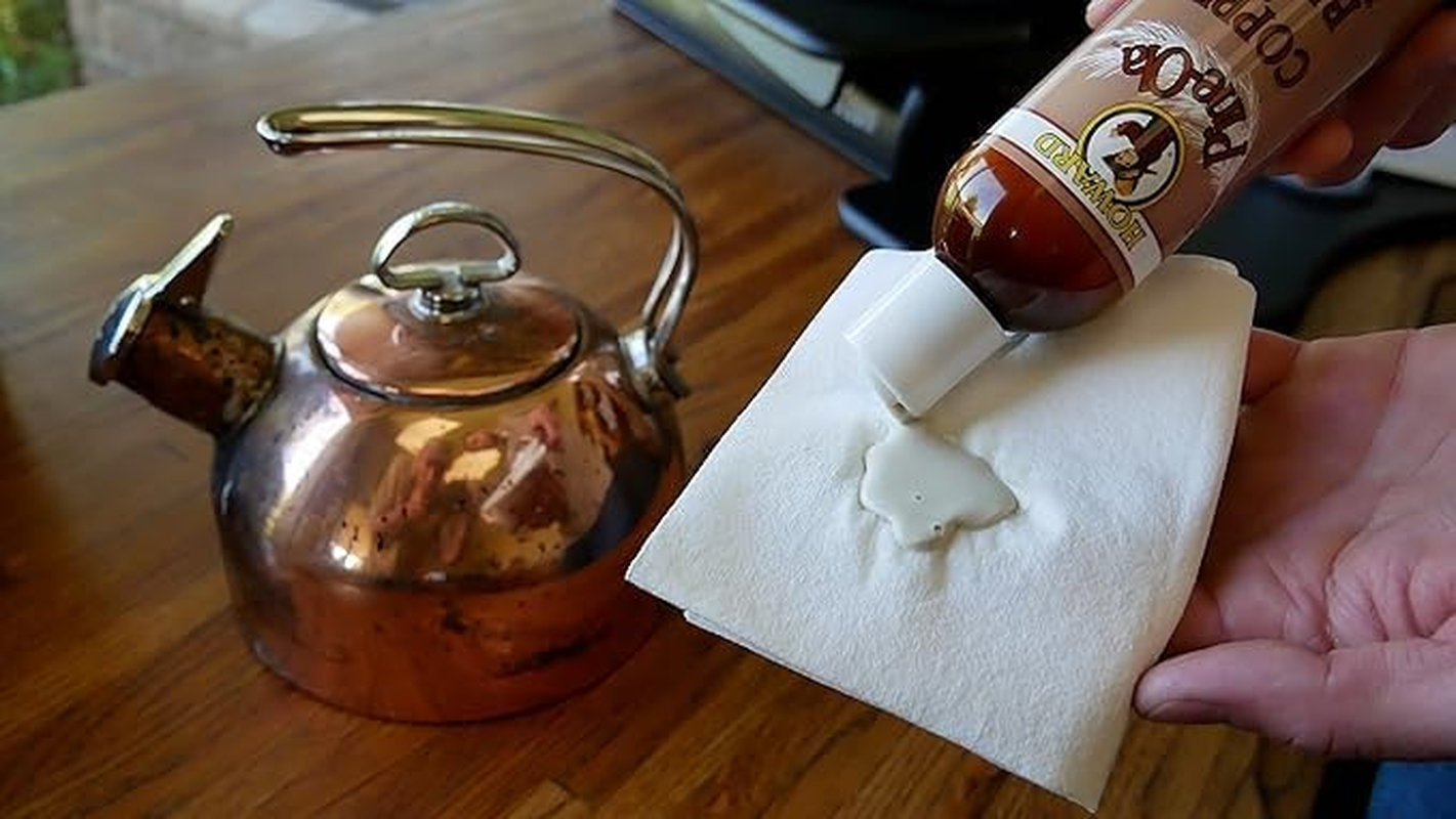 HOWARD PRODUCTS CB0008 Pine-Ola Special Copper and Brass Polish,237Ml - Quick Action Tarnish Remover, Perfect for Antiques, Jewellery and Cookware, Made in USA image number 1