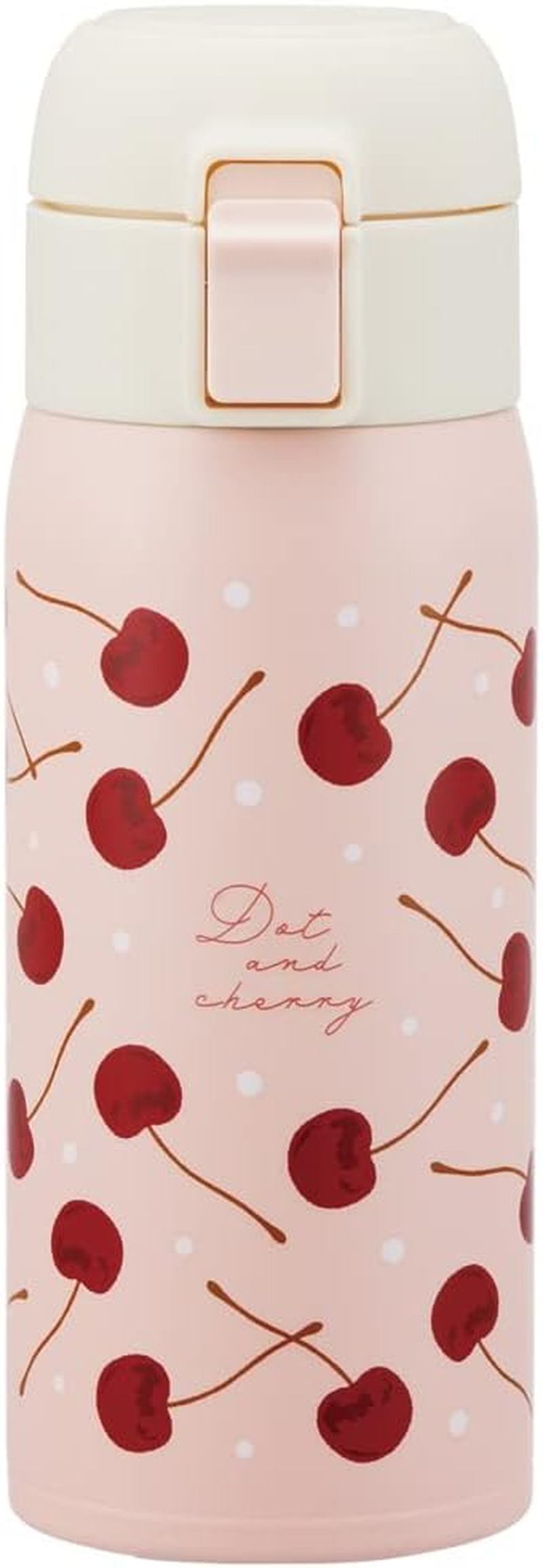 Skater CSOP1AG-A Antibacterial Soup Spoon Case Set Dot & Cherry PK Made in Japan 6.3 Inches (16 Cm)