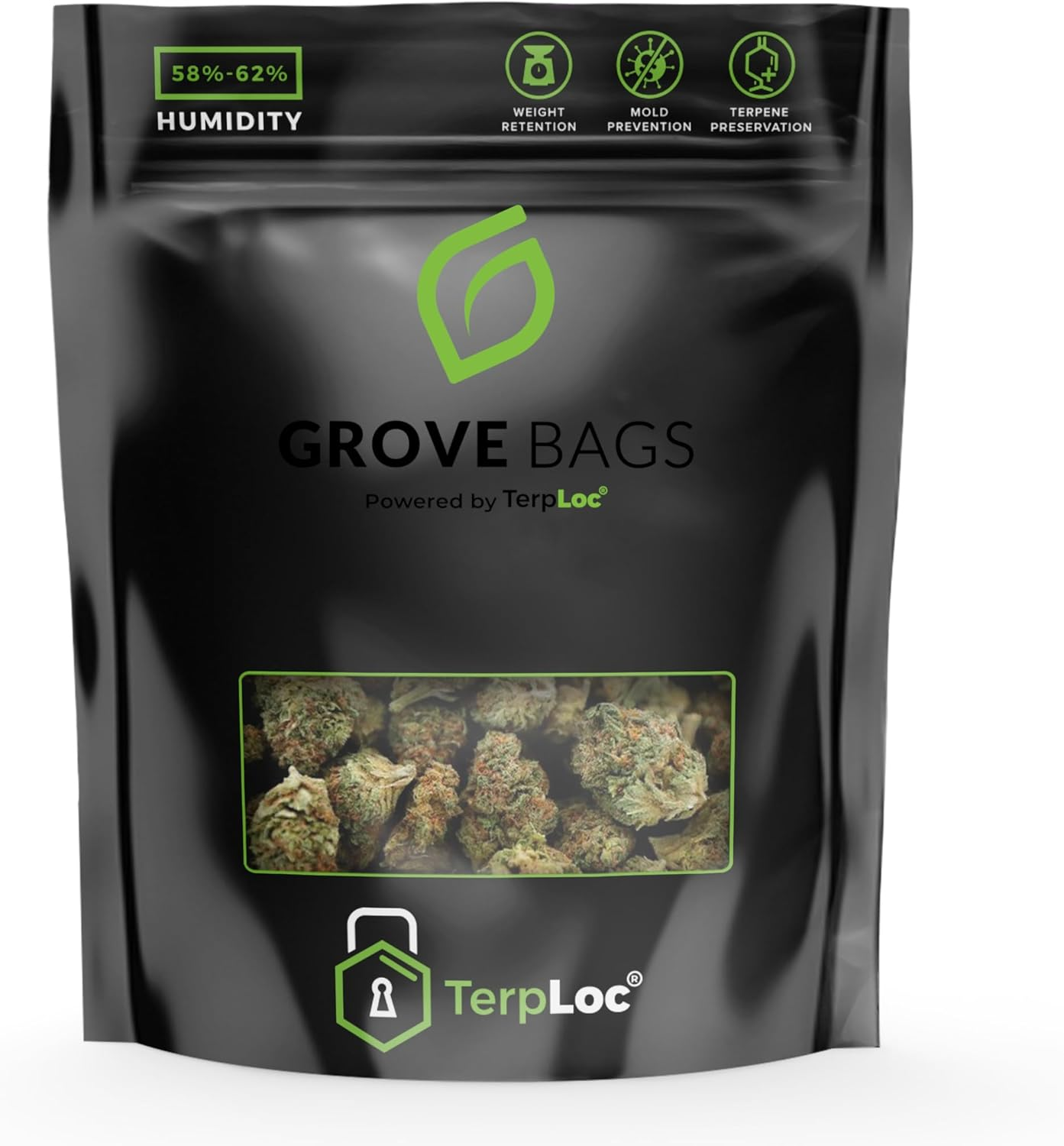 10 X 30 G Grove Bags Terploc Reusable Storage Bags, 1 Pound, Oxygen and Moisture Regulating, Odourless, Anti-Static, Uv-Resistant
