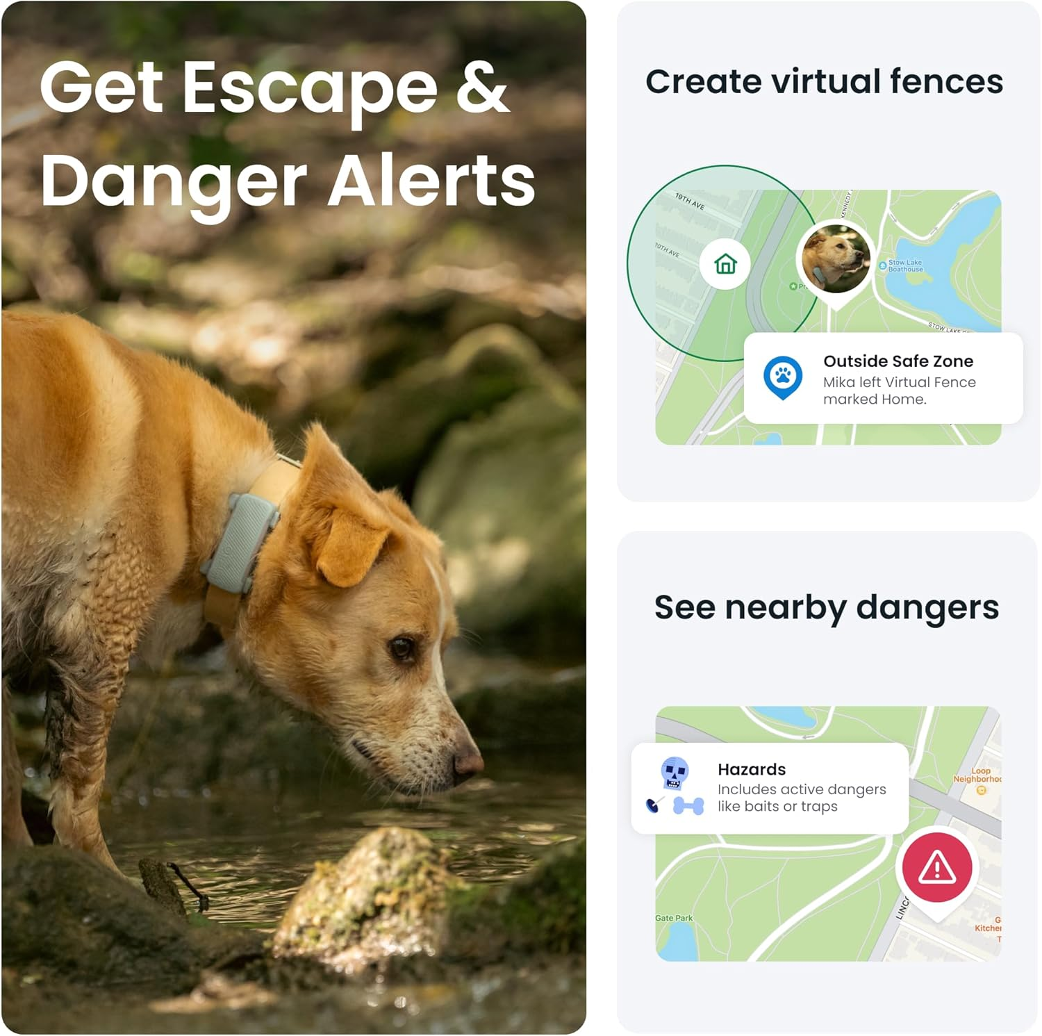 Tractive GPS Dog Tracker | Market Leader | Real-Time Location Tracking | Escape Alerts | Activity Monitoring | Health Alerts | Bark Monitoring (Mint) image number 6
