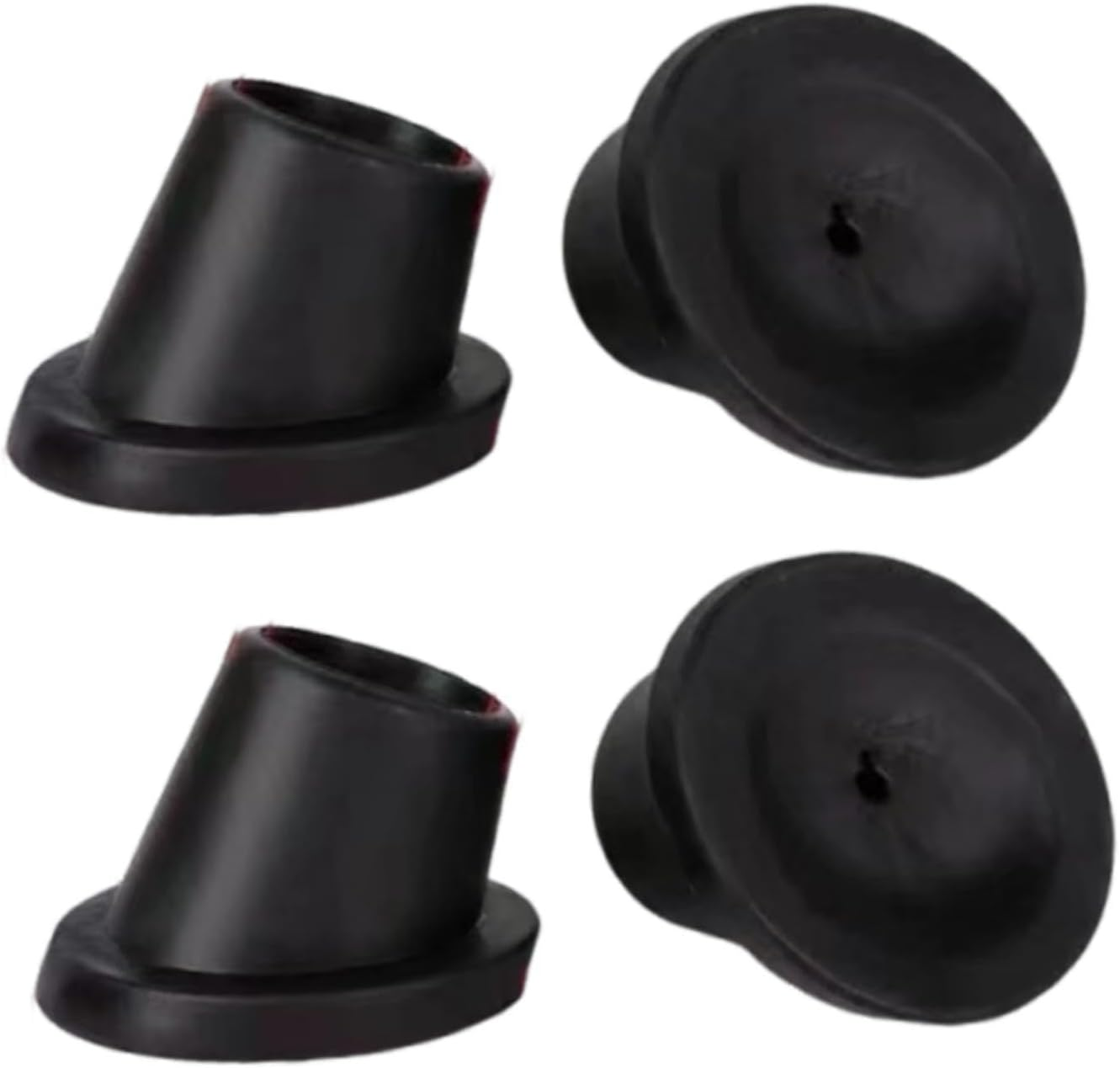 4X Replacement Feet Slope Rubber Feet Pads Convenient Non Slip Universal for Commode Chair Premium Heavy Duty Chair Leg Cap, 25Mm