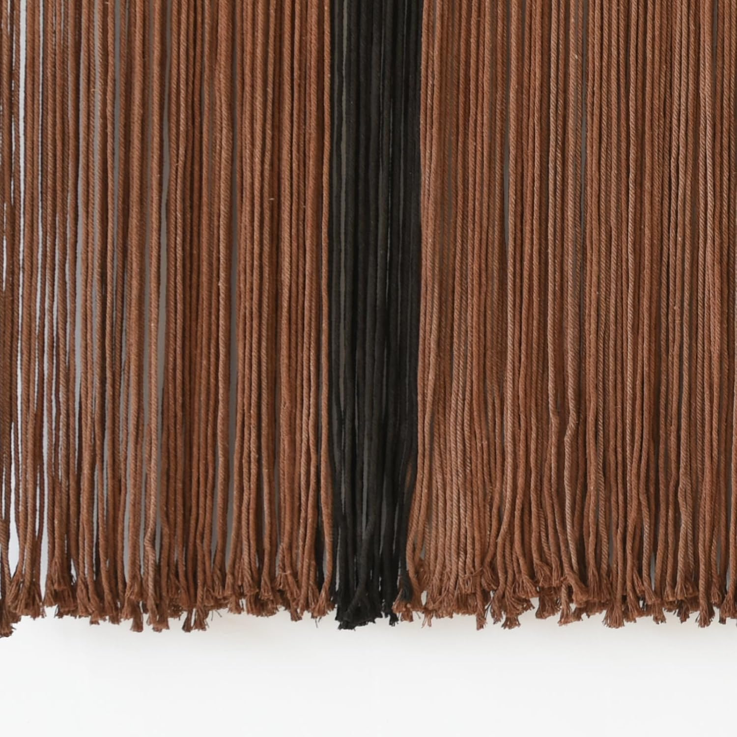 Macrame Wall Hanging Large Dip Dye Tapestry Fiber Wall Art Boho Bedroom D&eacute;cor 57''W*35''L - Coffee image number 6