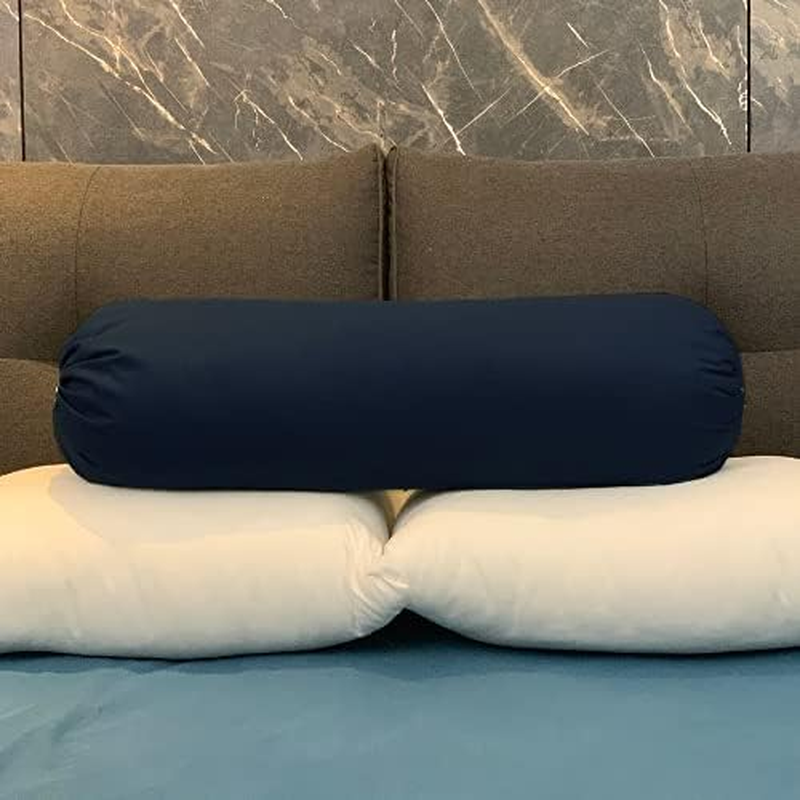Flew Eco Luxury Bolster Pillow Cover Bolster Pillow Case Soft 35Cm X 105Cm (Blue Night) image number 4