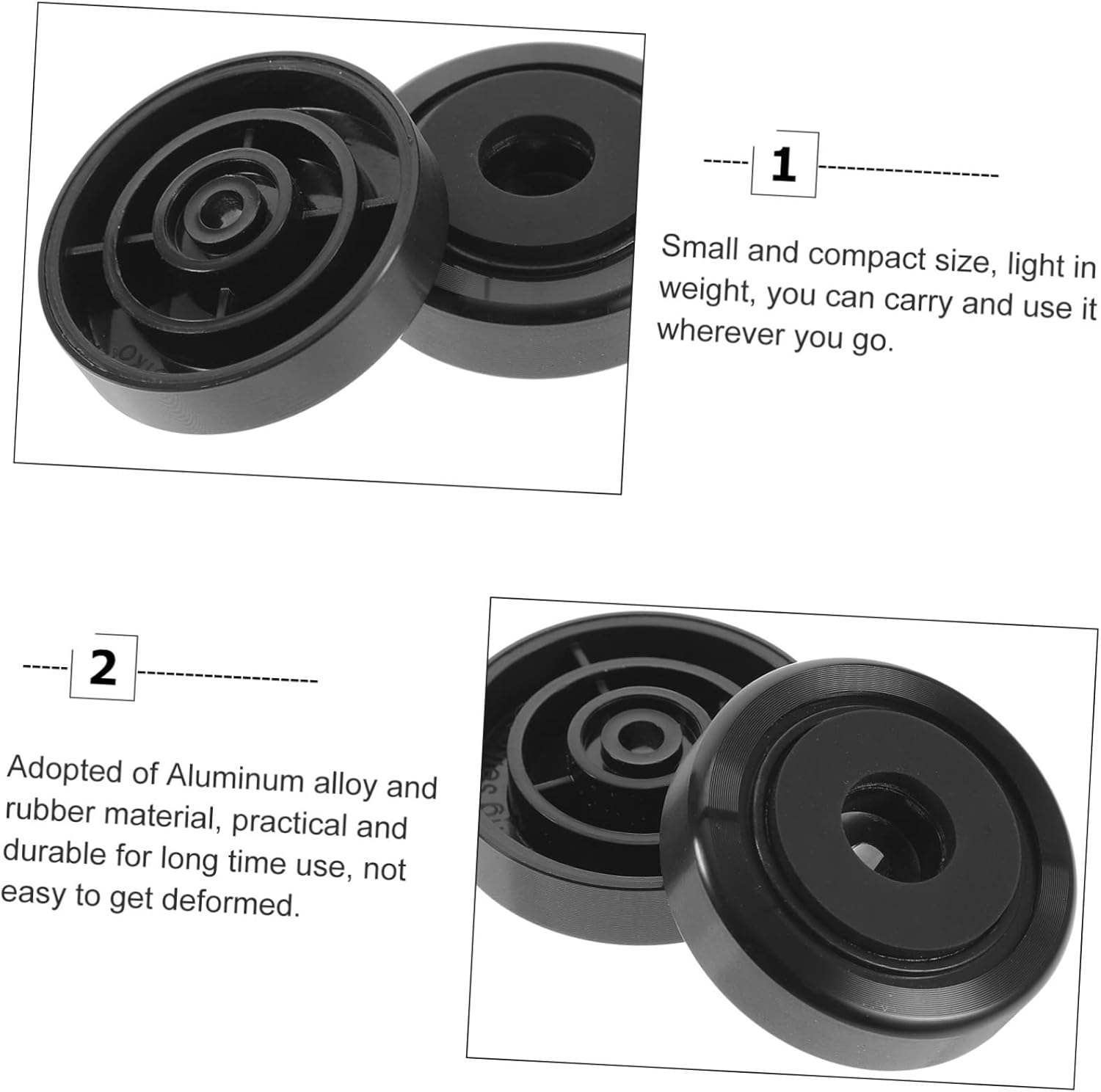 OSALADI Speaker Isolation Feet Pads for Amplifier and Subwoofer, Shockproof Vibration Dampers, 40X12Mm Metal Spikes, 4Pcs Black, Audio Equipment Isolation Stand for Home Theater and Hifi Systems image number 2