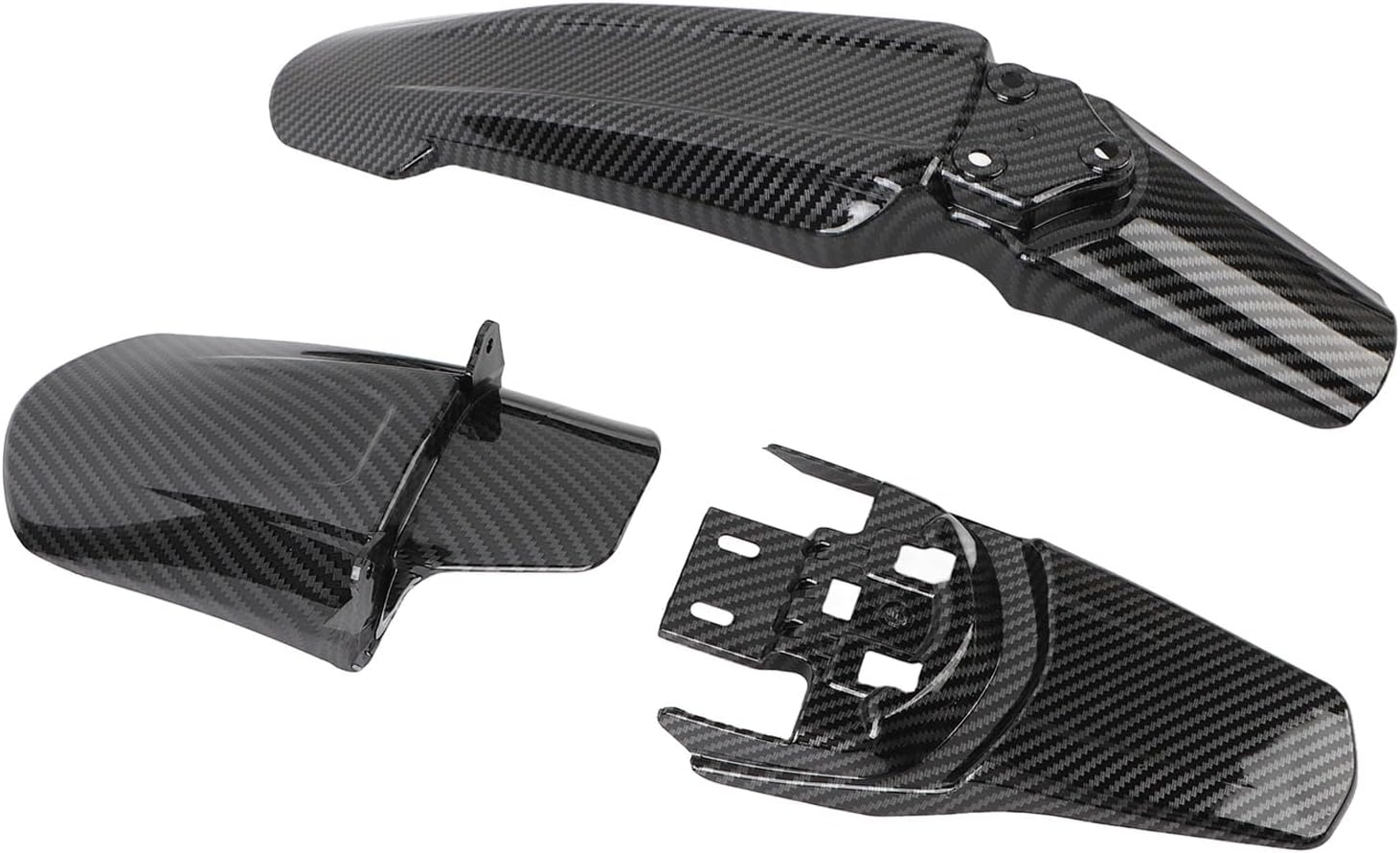 Motorcycle Front Rear Mud Guard, High Strength Rear Wheel Cushion Mud Guard, Dirt Protector Cushion Mudguard Shock Flap for Sur‑Ron Light Bee X S, Comprehensive - Black image number 5