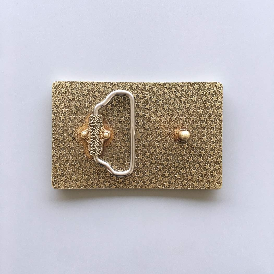 Vintage Bronze Plated American USA Flag Belt Buckle for Men image number 4