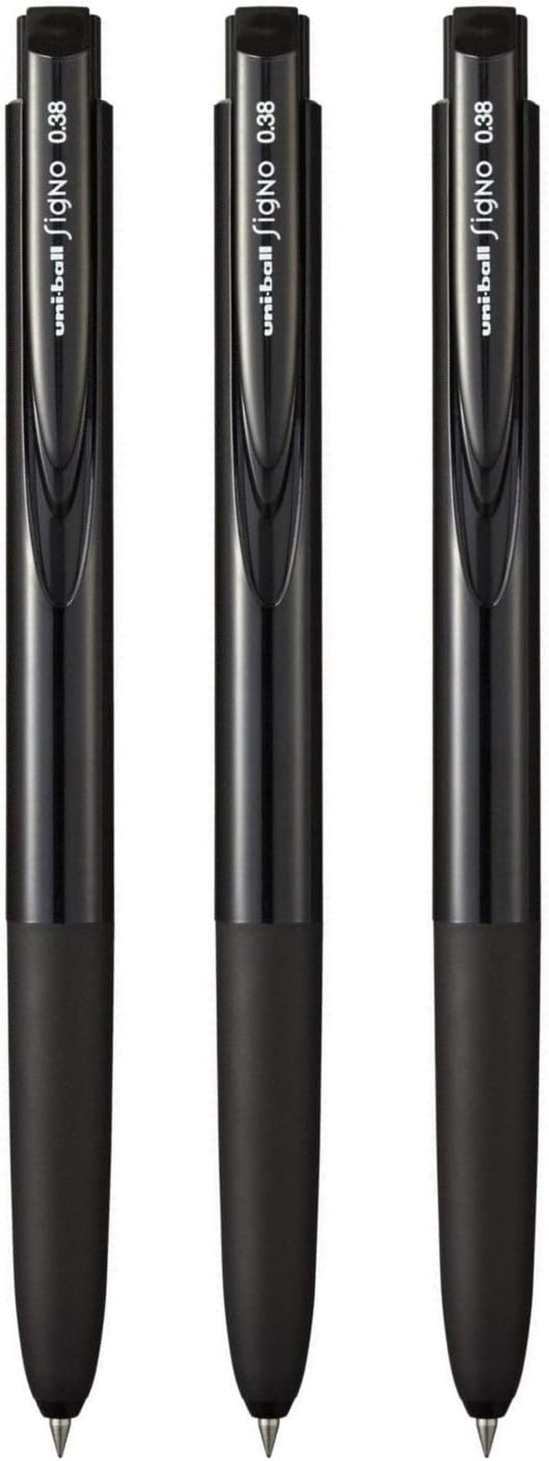 Signo Set of 3 Uni Knock Ballpoint Pen - RT1 UMN-155 0.38 Mm (Black) image number 2