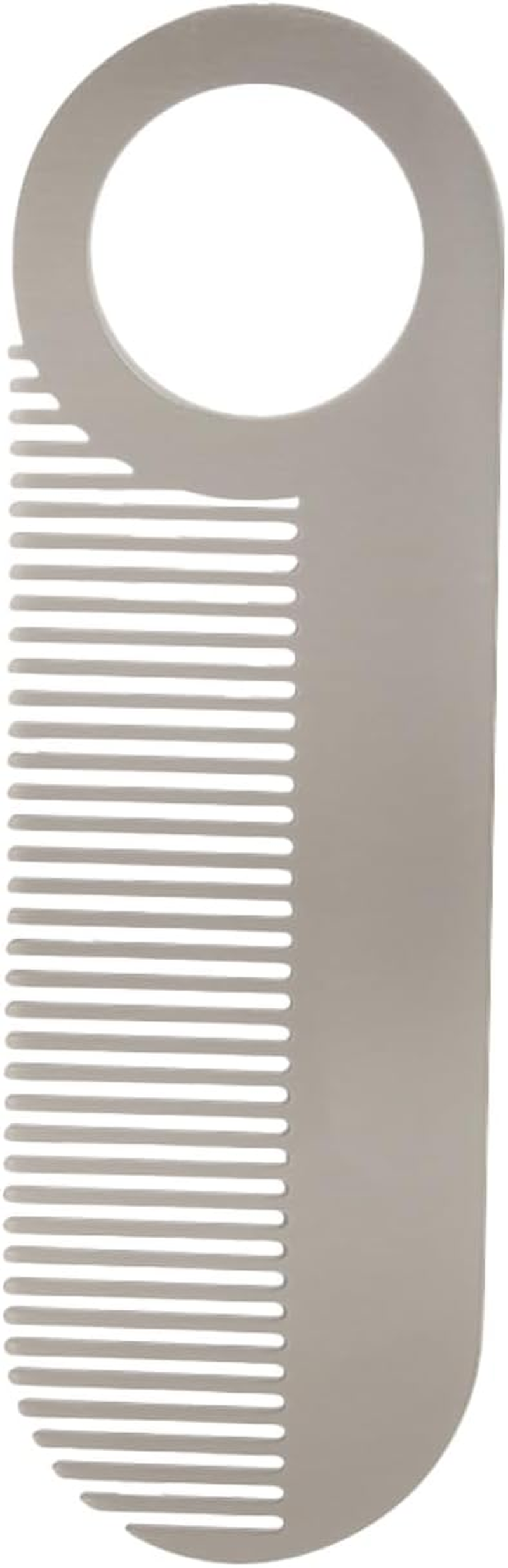 JANGJANG 4-Inch Stainless Steel Beard Comb, Anti-Static Fine-Tooth Design, Portable Pocket Travel Comb for Thinner Hair Beard Mustache Styling, Silver image number 5