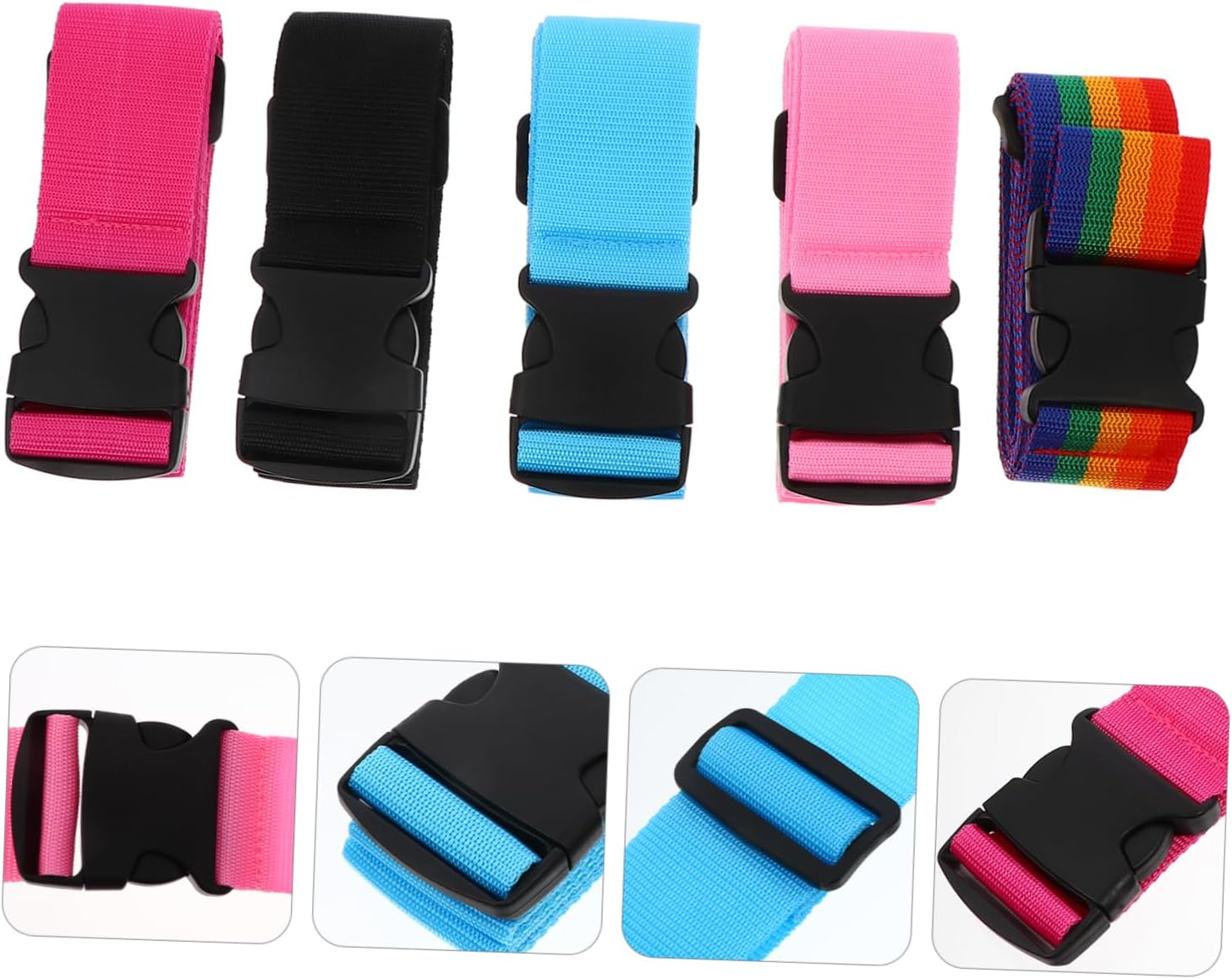 DOITOOL 5Pcs Luggage Straps Belts Suitcase Tie down Straps Buckle Strong Lash for Carry Luggage image number 4