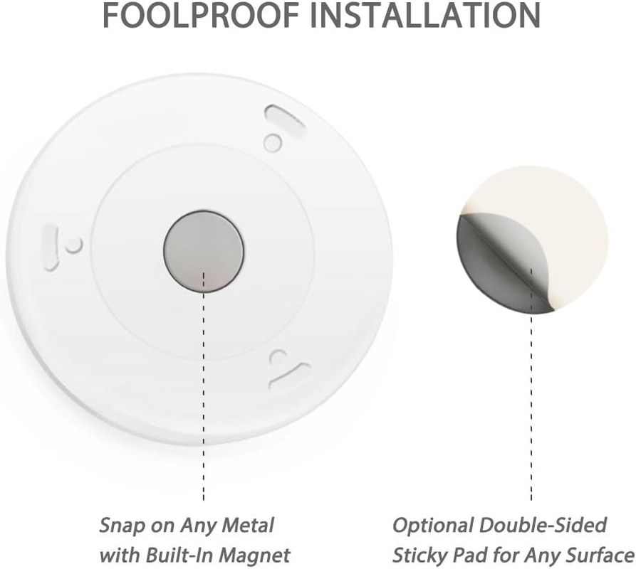 Novelty Place [Super Bright] LED Motion Sensor Lights - Cordless Battery Powered Built-In Magnets Optional Sticky Pads - Motion Sensing Bathroom Hallway Closet Nightlight - Pack of 3 image number 1