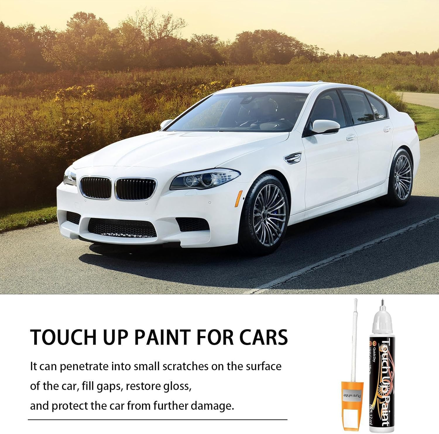 Car Scratch Remover Pen | Touch-Up Paint Pen and Car Scratch Remover - 2-In-1 12Ml Car Paint Pen for Deep Scratches, Various Cars, Vehicles, Paint Repair Buniq image number 4