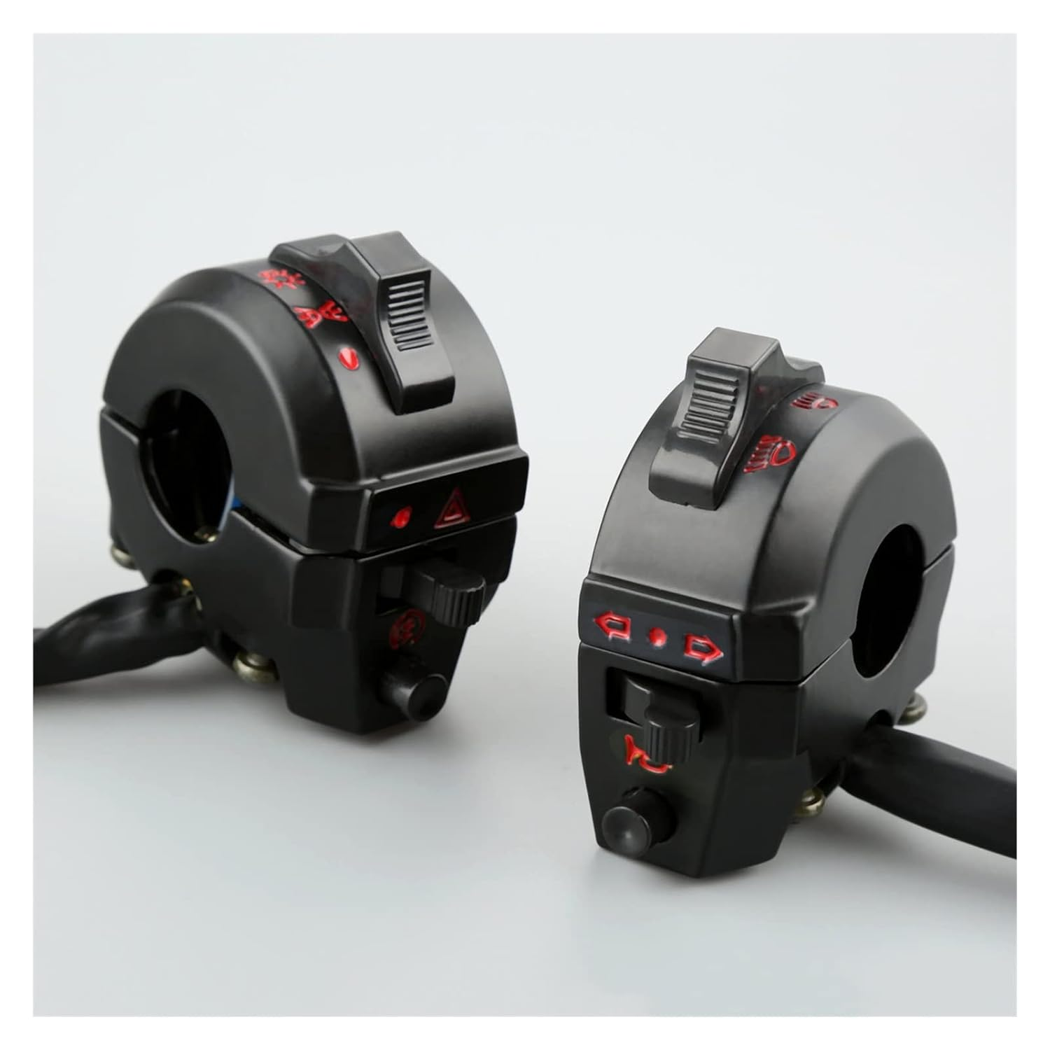 Downwind Motorcycle Motorbike ATV Handlebar Left Right Side Control Switch High Low Beam Light Turn Signal Horn Switch Parts 7/8 Quot 22Mm image number 2