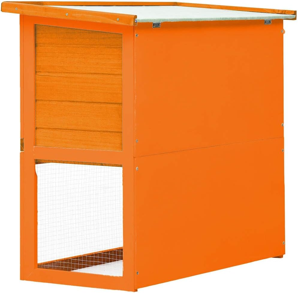 Outdoor Rabbit Hutch Small Animal House Pet Cage 1 Door Wood Bunny Shelter Enclosure image number 6