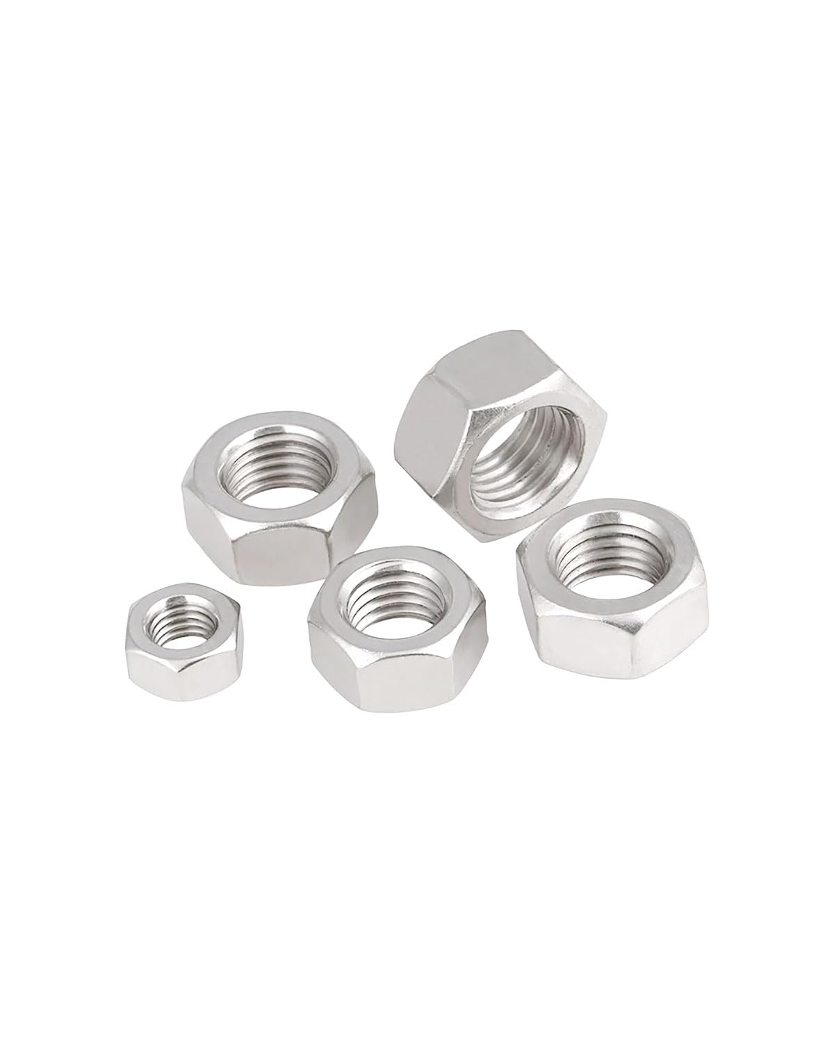 5/8-11 Hex Nuts - Imscrews 304 Stainless Steel Hardware Hex Nuts - Durable and Rust-Resistant Fasteners for Home Repairs and Professional Projects Pack of 10 image number 4