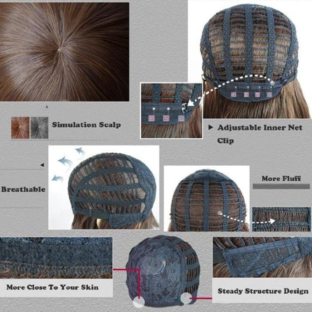 YOPO 28" Wig Long Big Wavy Hair Women Cosplay Party Costume Wig (Snow White) - Light Blonde image number 2