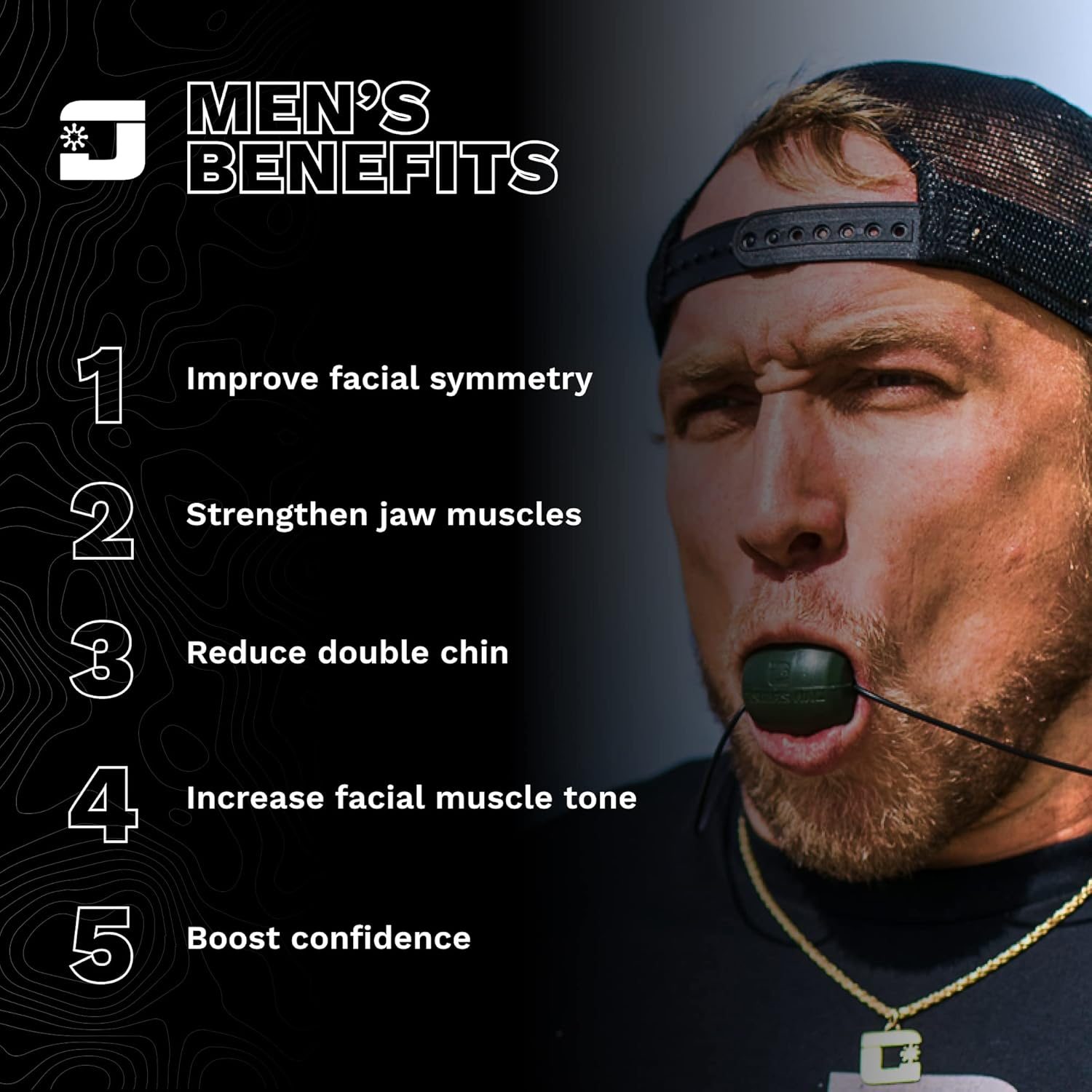 Jawzrsize Pop 'N Go Jaw, Face, and Neck Exerciser - Reduce Stress and Cravings by Exercising Your Jaws - Facial Exerciser (Advanced Green) - Blue image number 3